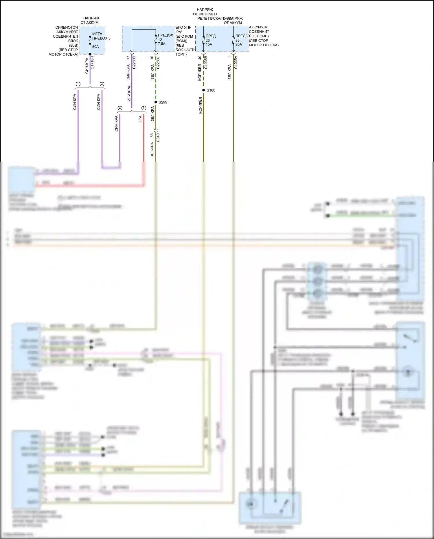 Mondeo Ford V (2014-2019): 2,5л гибкого топлива, электросхема автоматической коробки передач (2 из 2) 