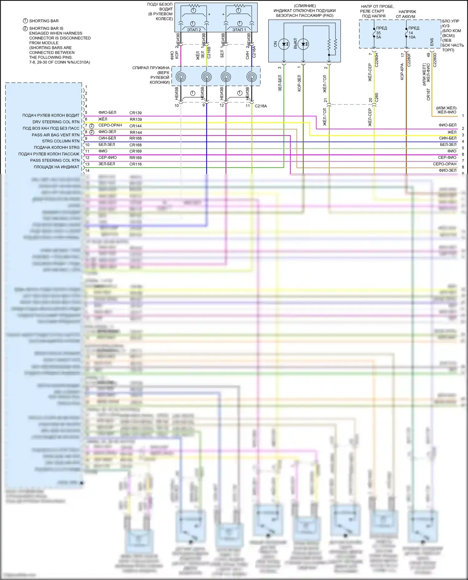 Mondeo Ford V (2014-2019): Электросхема подушек безопасности, гибридная (1 из 3) 
