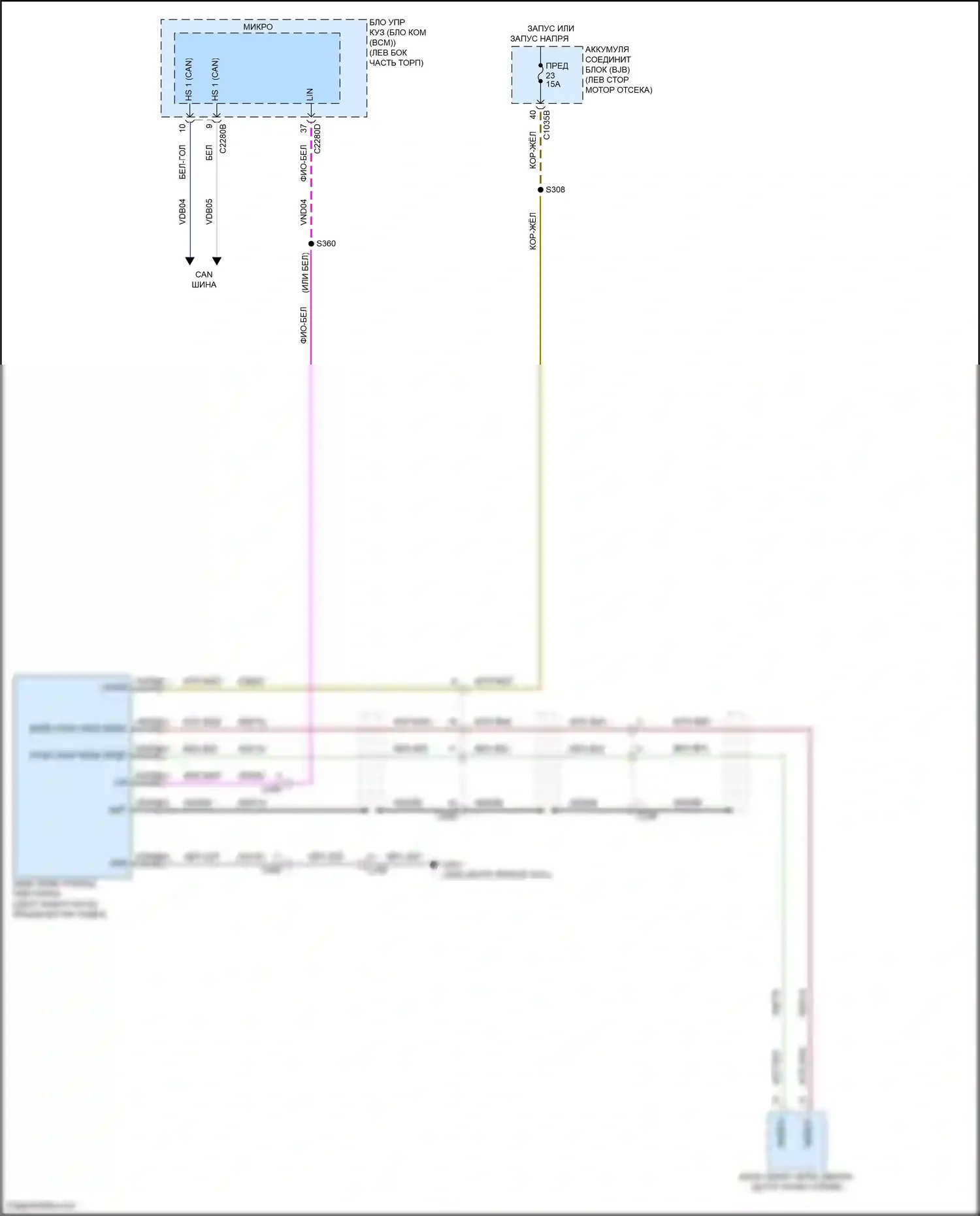 Mondeo Ford V (2014-2019): Электросхема камеры заднего вида, гибрид с сенсорным дисплеем 
