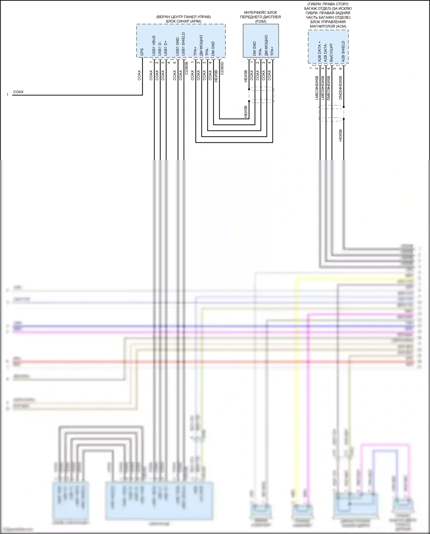 Mondeo Ford V (2014-2019): Электросхема навигации, с sony (2 из 4) 