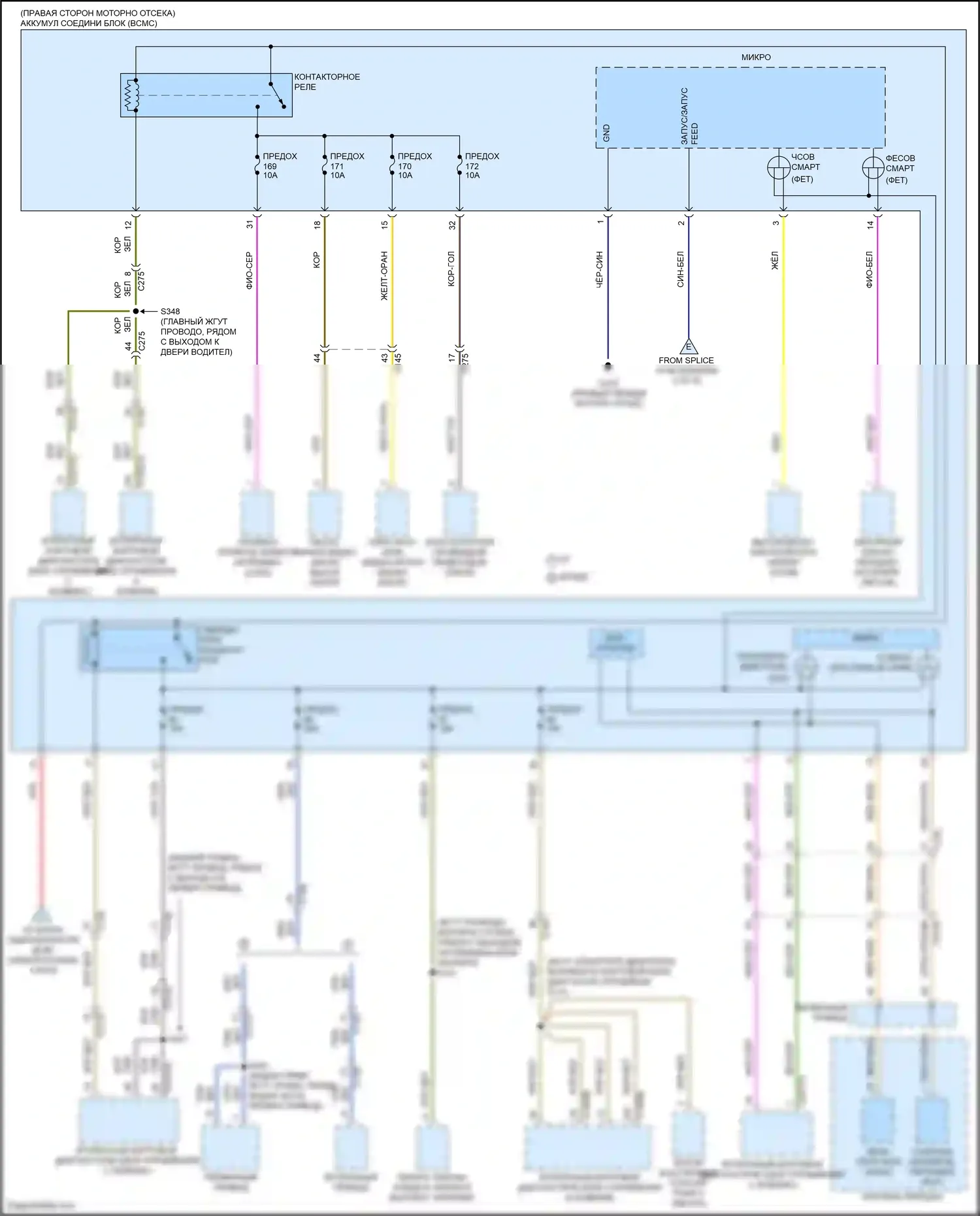 Mustang Mach-E Ford I (2020-2024): Электросхема блока предохранителей реле (4 из 8) 
