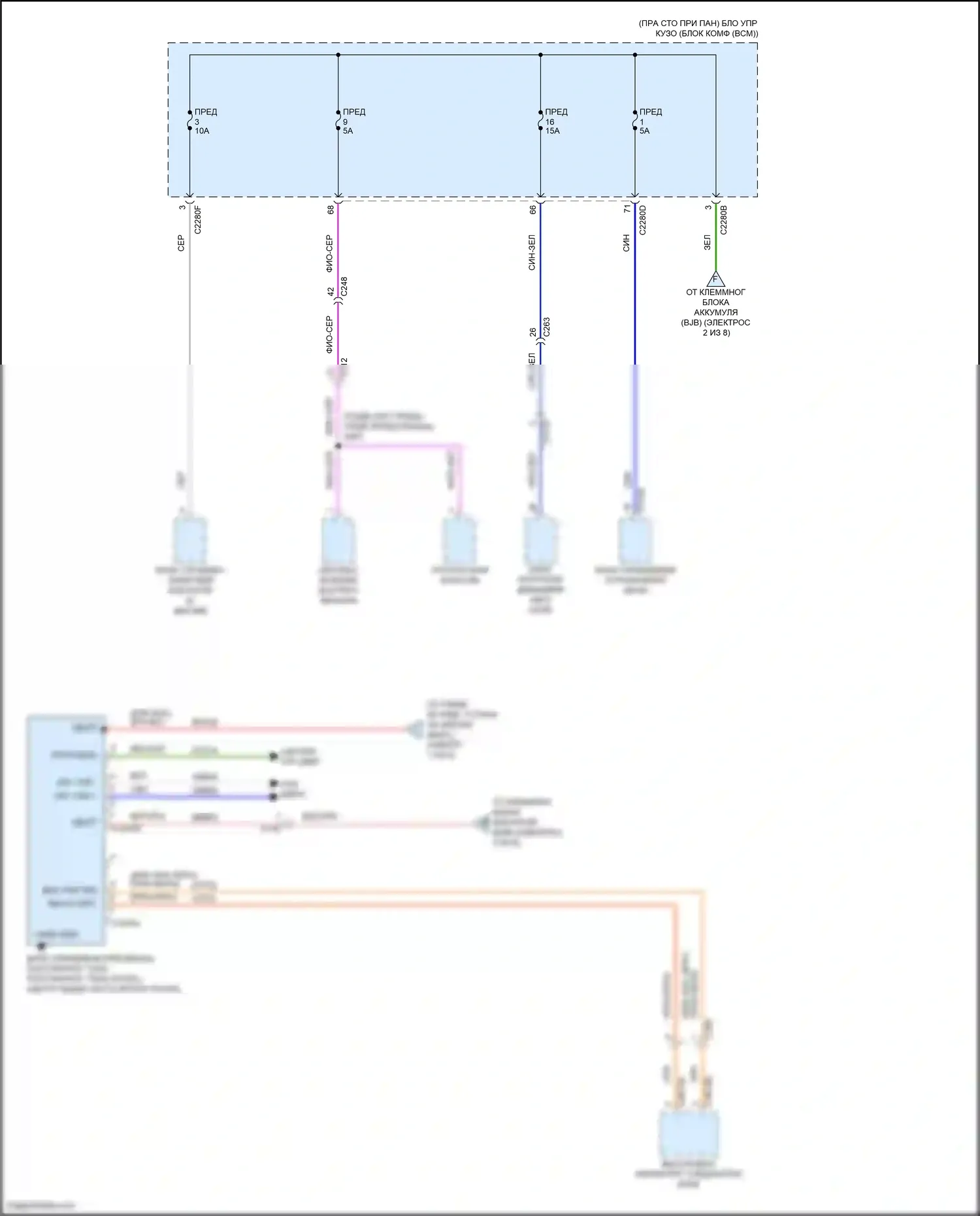 Mustang Mach-E Ford I (2020-2024): Электросхема блока предохранителей реле (8 из 8) 