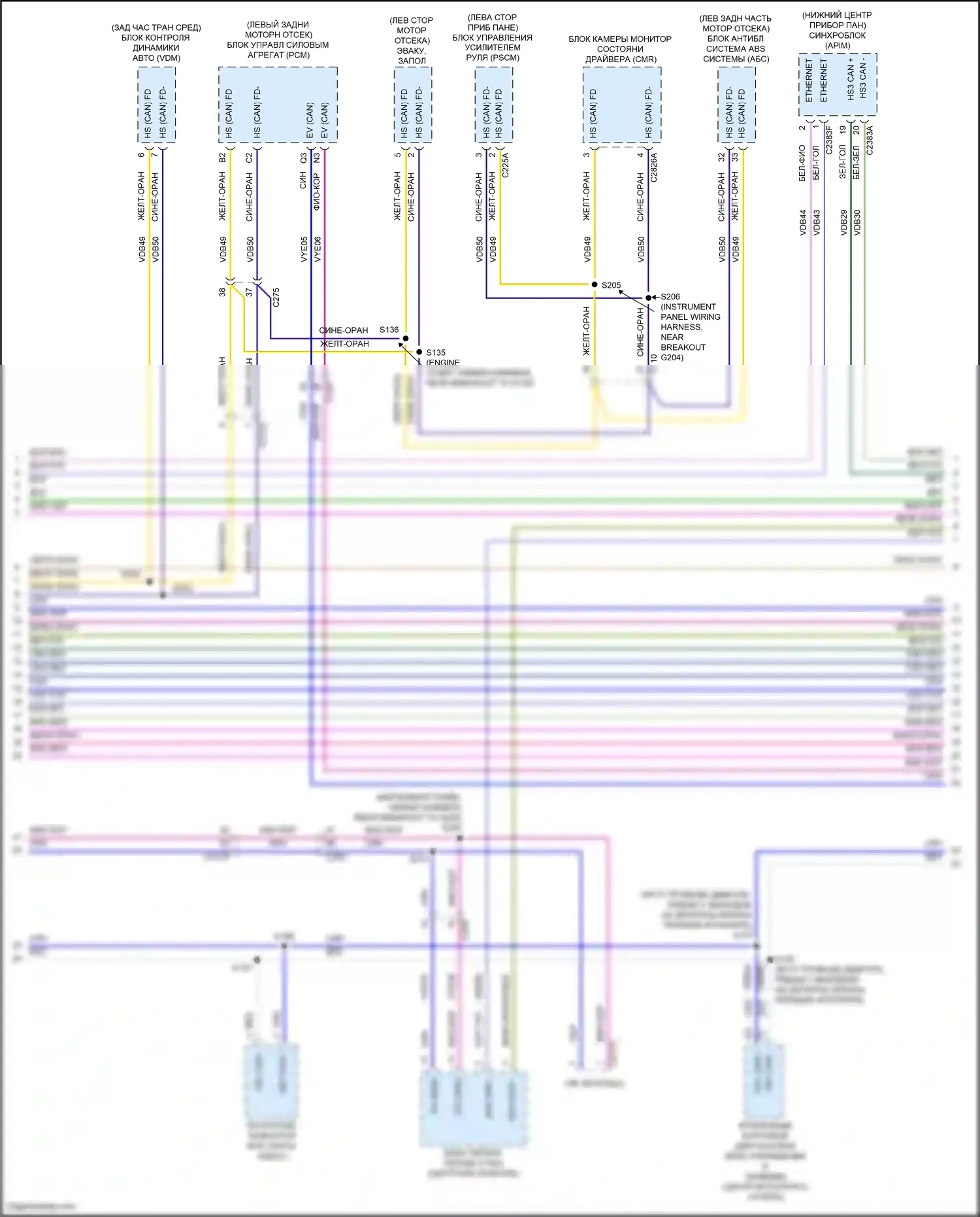 Mustang Mach-E Ford I (2020-2024): Can шина электросхема (2 из 5) 