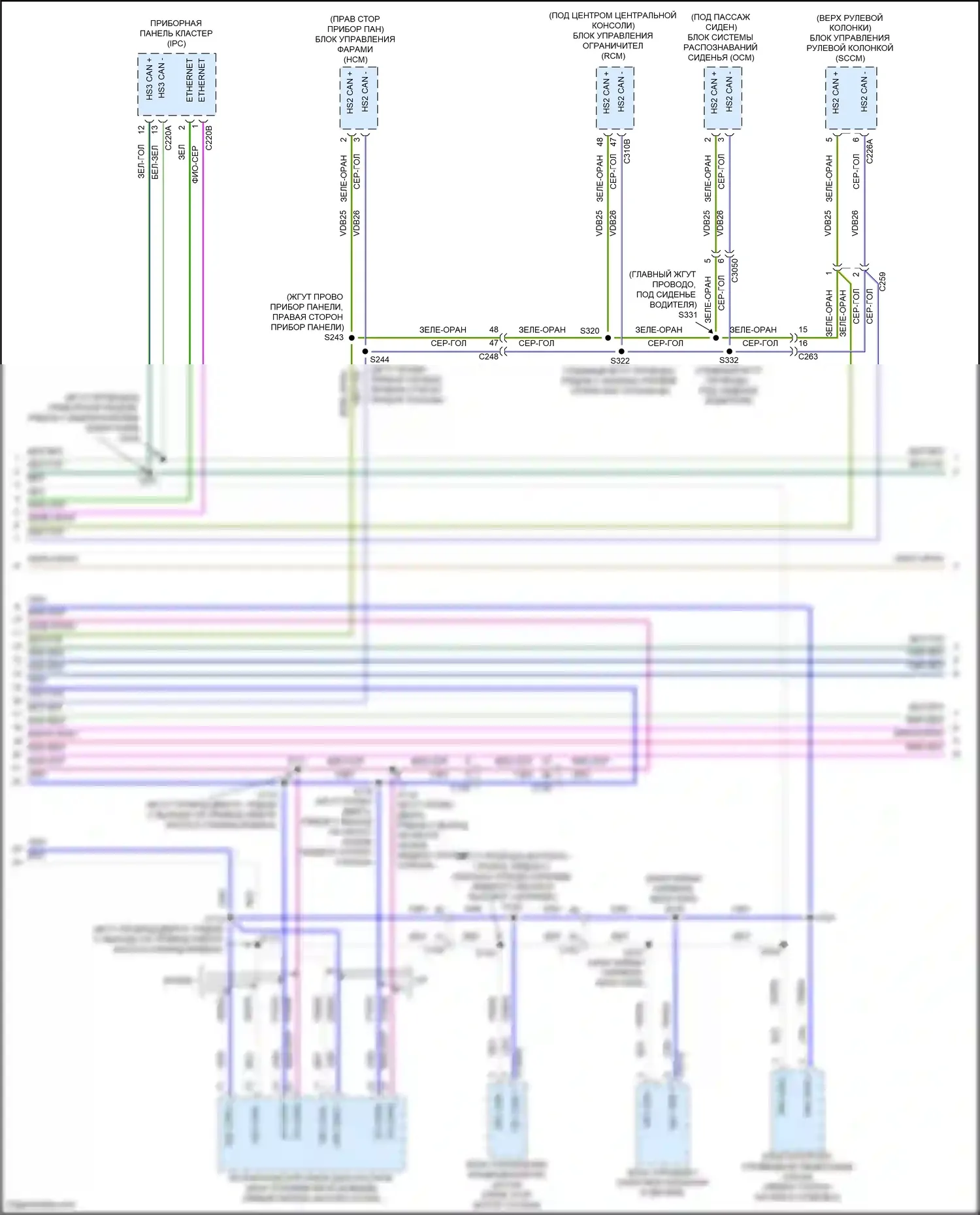 Mustang Mach-E Ford I (2020-2024): Can шина электросхема (3 из 5) 