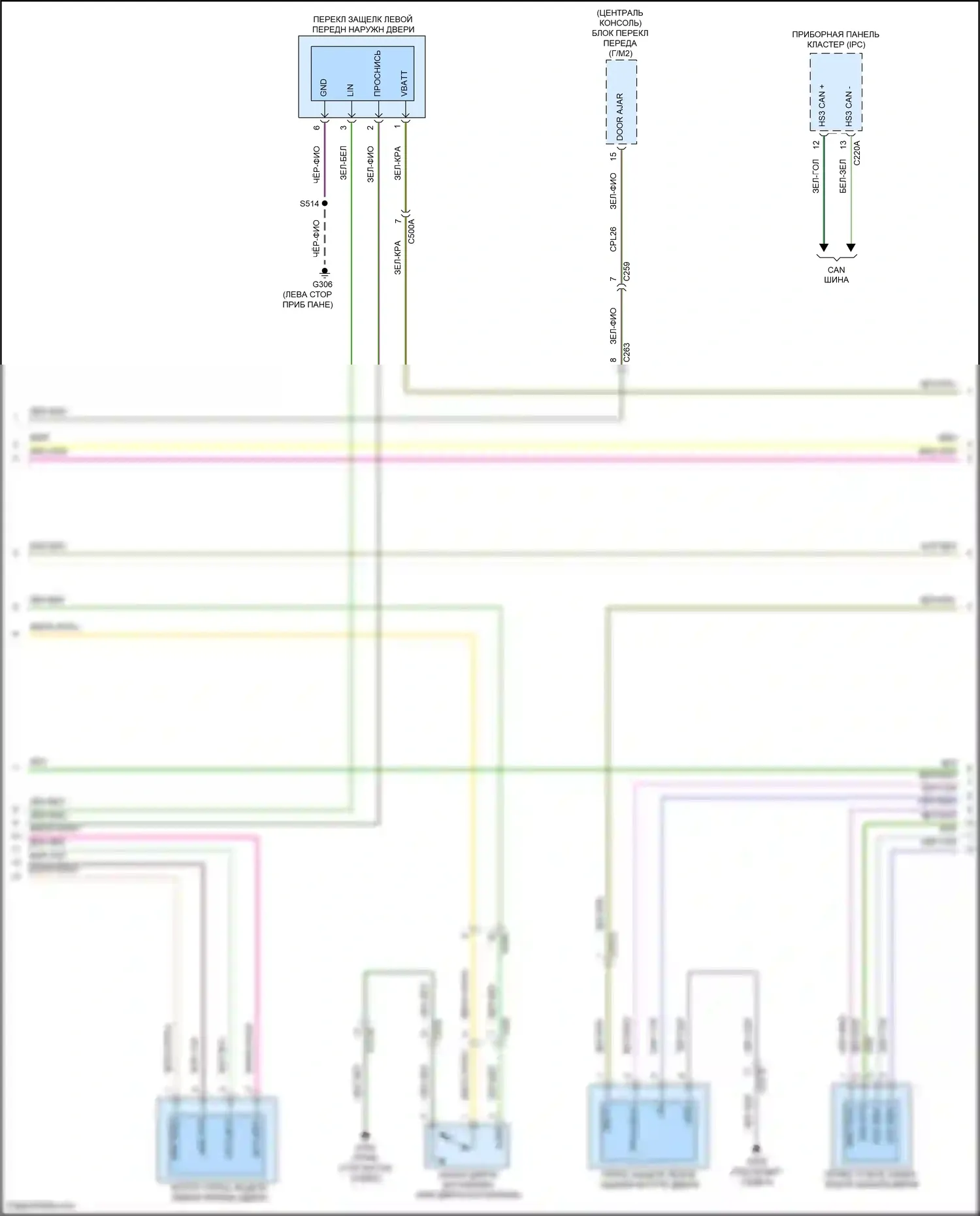 Mustang Mach-E Ford I (2020-2024): Сигнализации электросхема, с интеллектуальным доступом (2 из 7) 