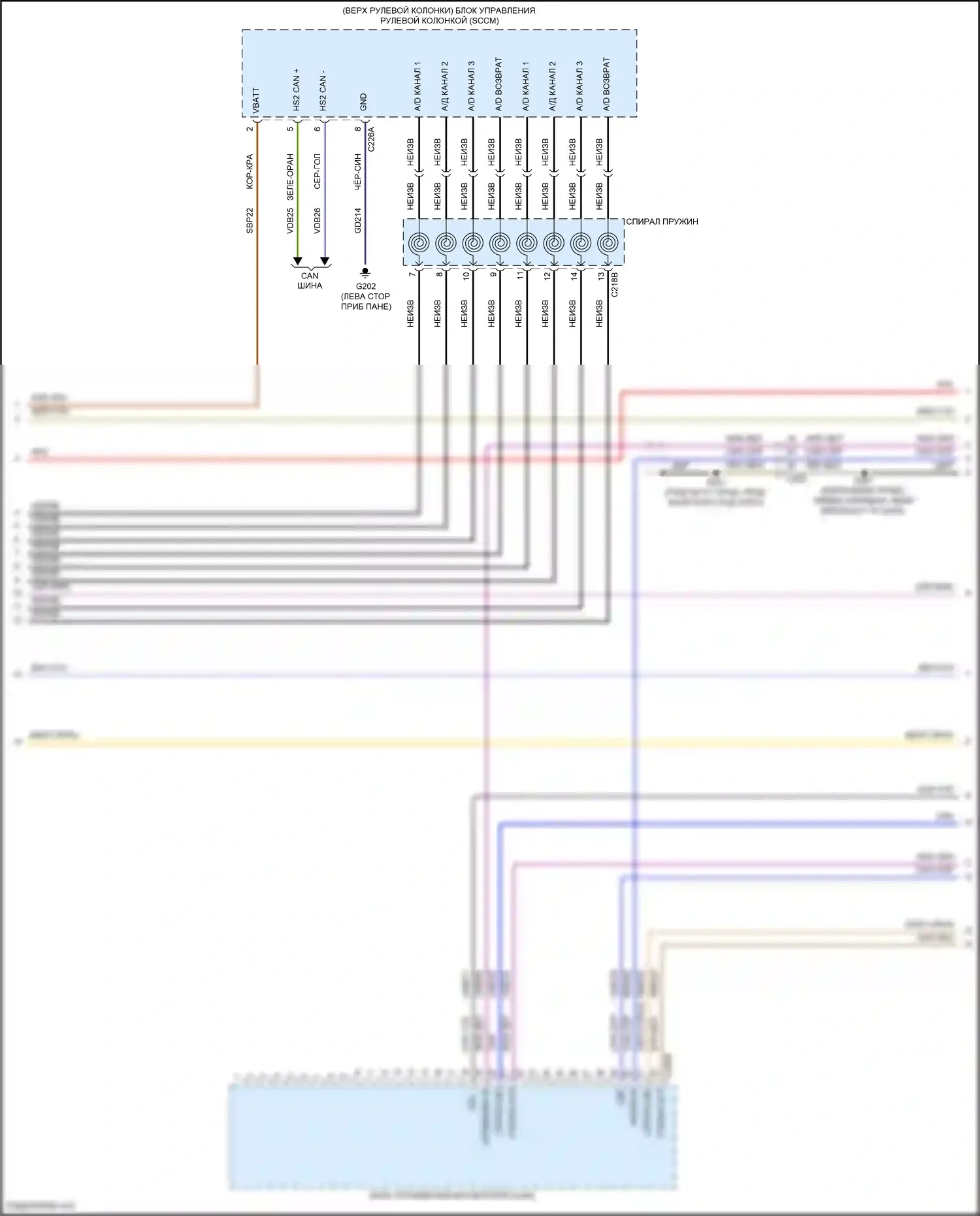 Mustang Mach-E Ford I (2020-2024): Электросхема навигации, 6 динамиков (3 из 4) 