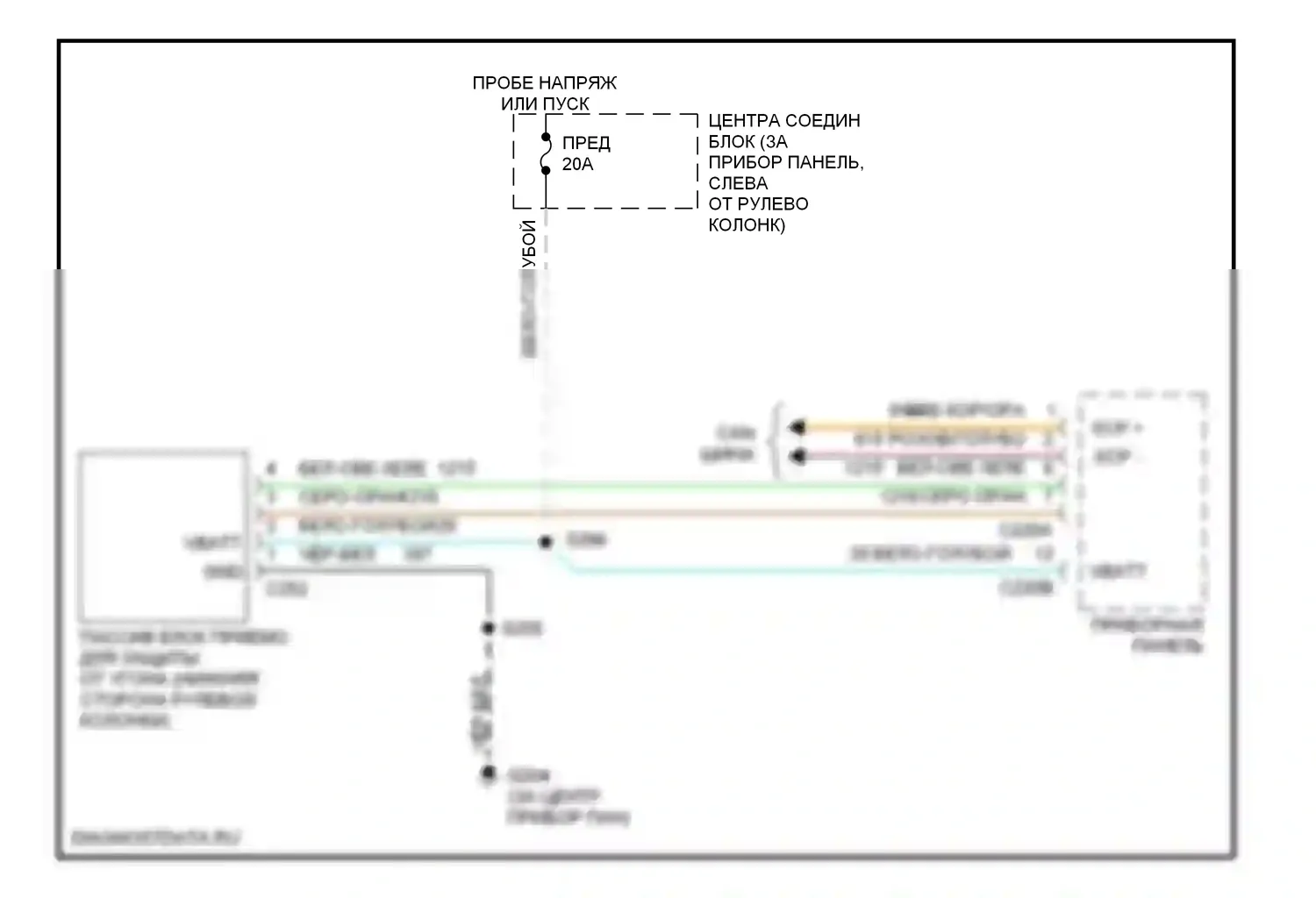 Mustang Ford IV рестайлинг (1998-2004): Сигнализации электросхема 