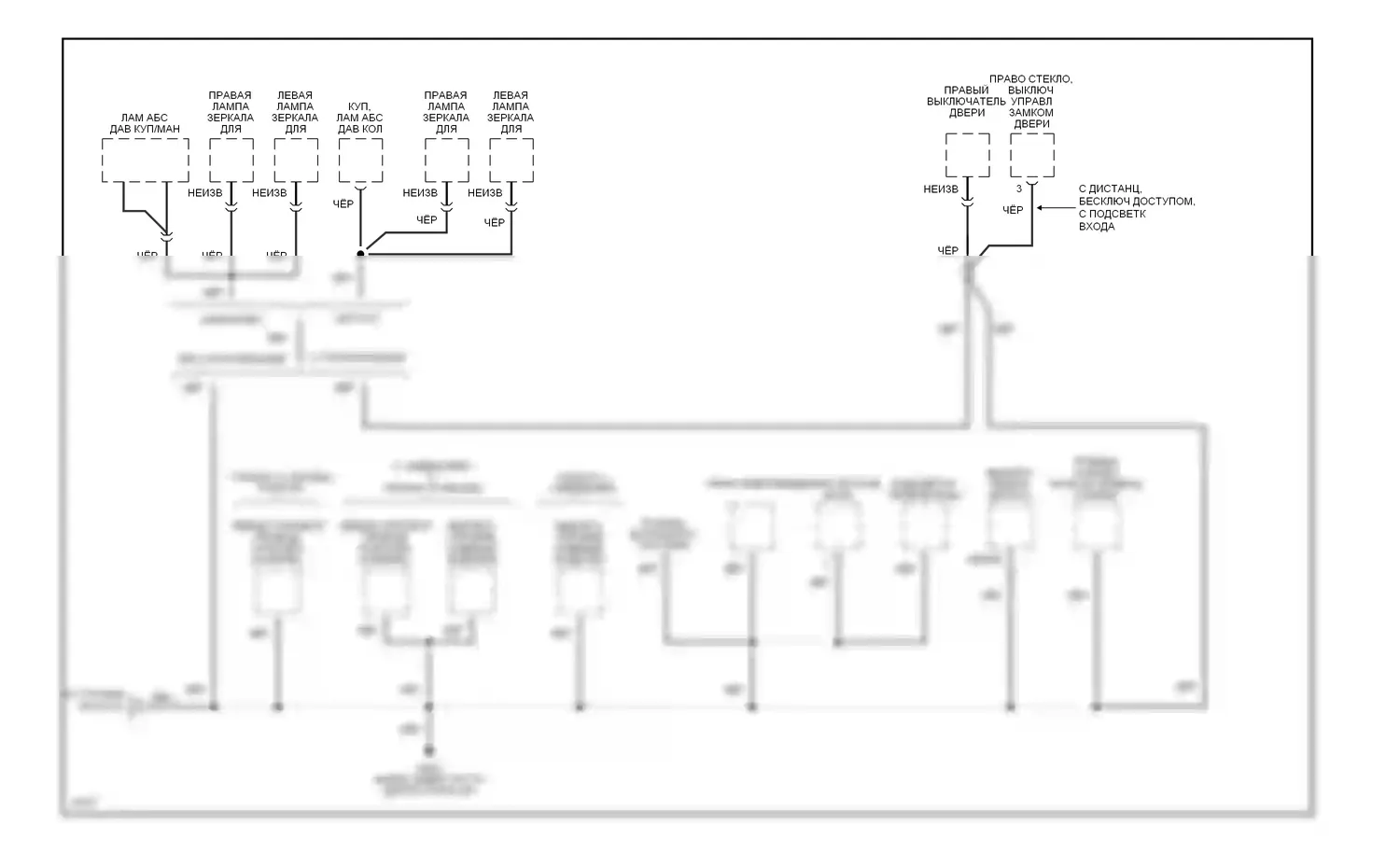 Mustang Ford IV (1993-1998): Электросхема точек подключения масс (3 из 3) 