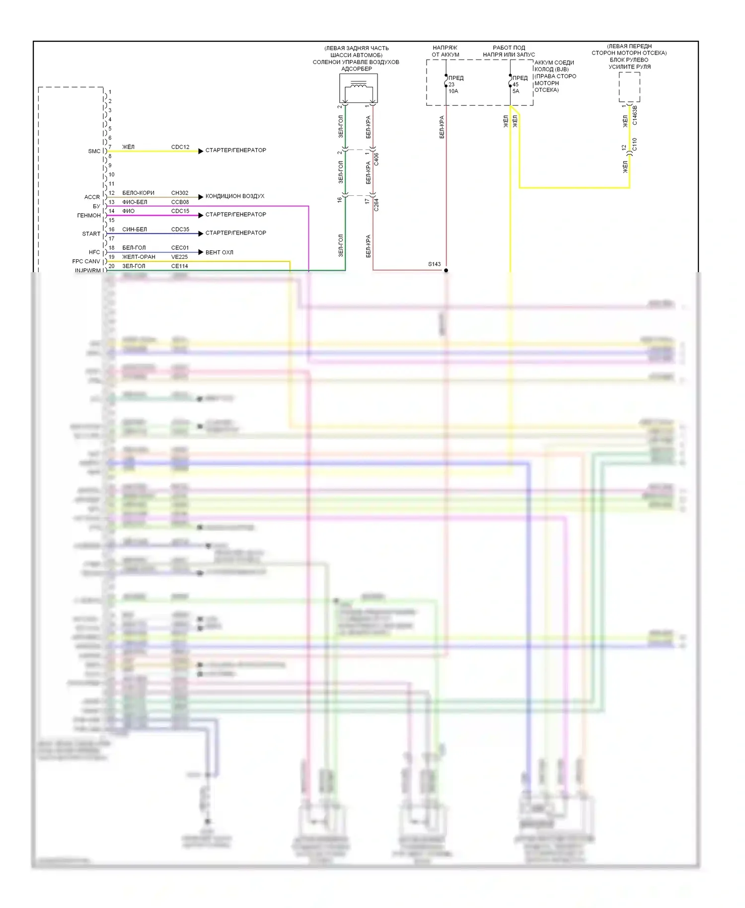 Mustang Ford V рестайлинг (2009-2014): Электросхема двигателя 3.7л (1 из 6) 