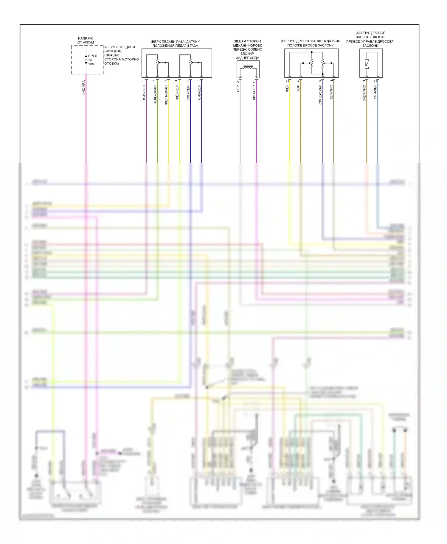 Mustang Ford V рестайлинг (2009-2014): Электросхема двигателя 5.4l с наддувом (2 из 6) 
