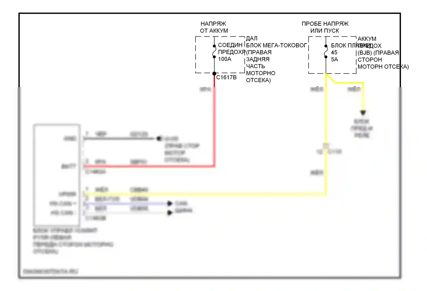 Mustang Ford V рестайлинг (2009-2014): Электросхема электроусилителя руля 