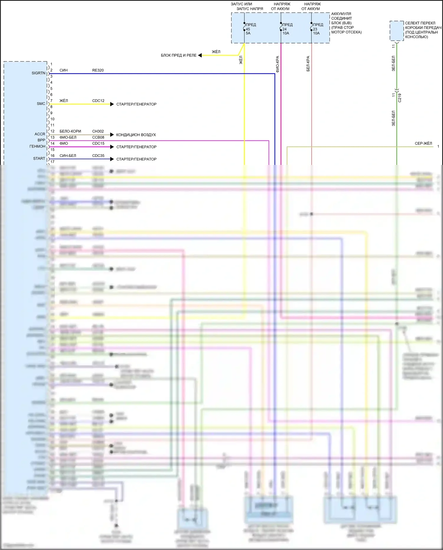Mustang Ford V рестайлинг 2 (2012-2014): Электросхема двигателя 5.0l (1 из 6) 