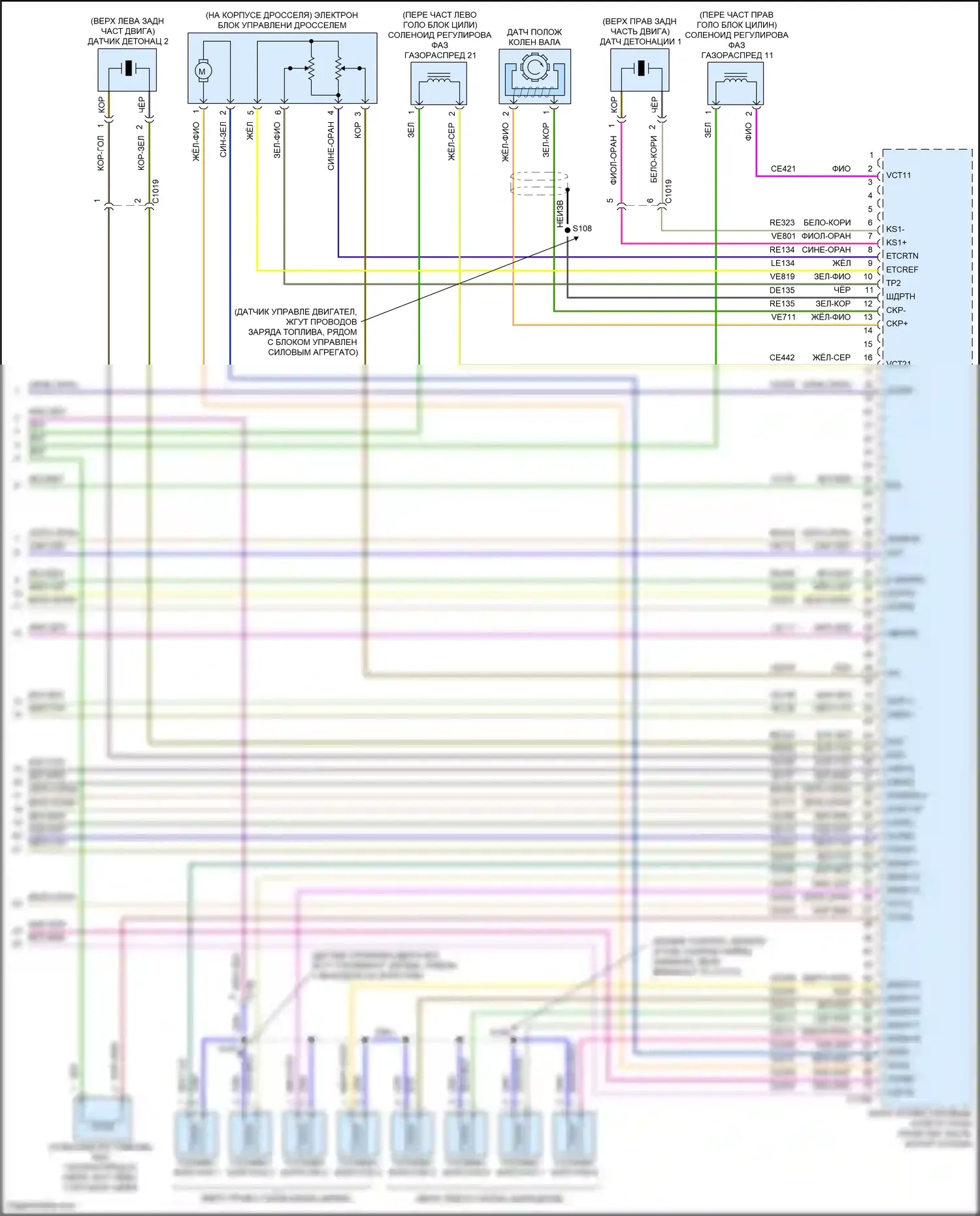Mustang Ford V рестайлинг 2 (2012-2014): Электросхема двигателя 5.0l (6 из 6) 