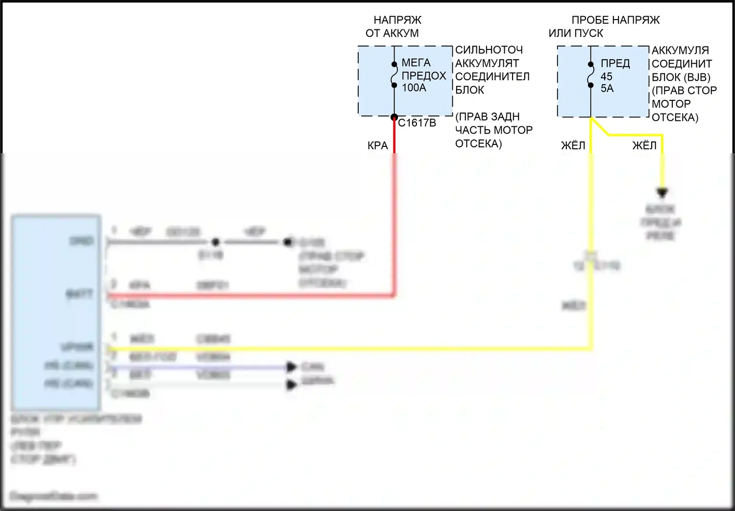 Mustang Ford V рестайлинг 2 (2012-2014): Электросхема электроусилителя руля 