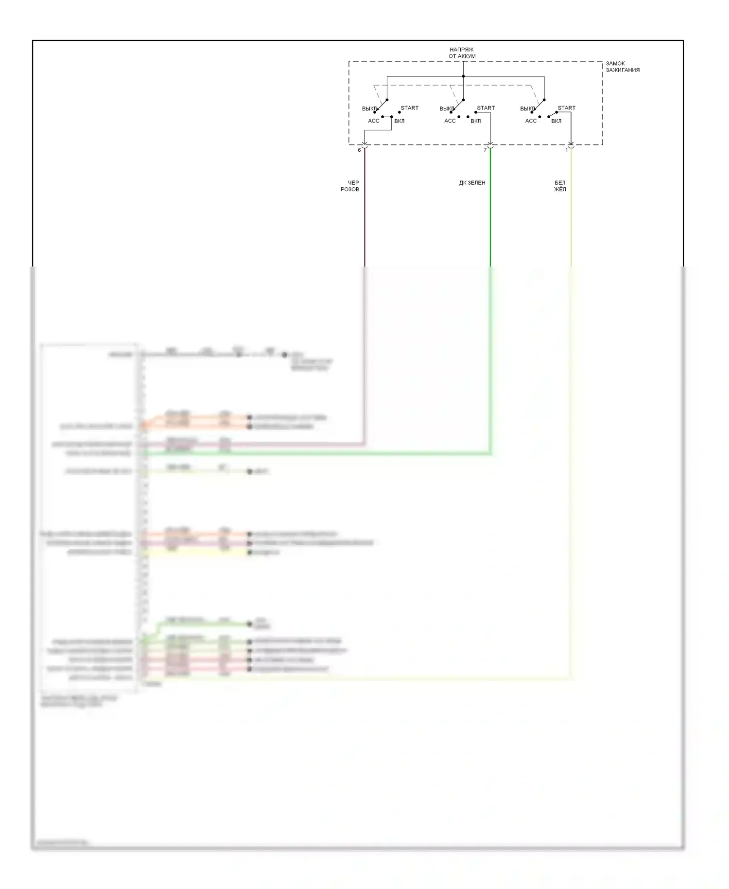 Mustang Ford V (2004-2009): Электросхема блоков управления кузовом (1 из 4) 