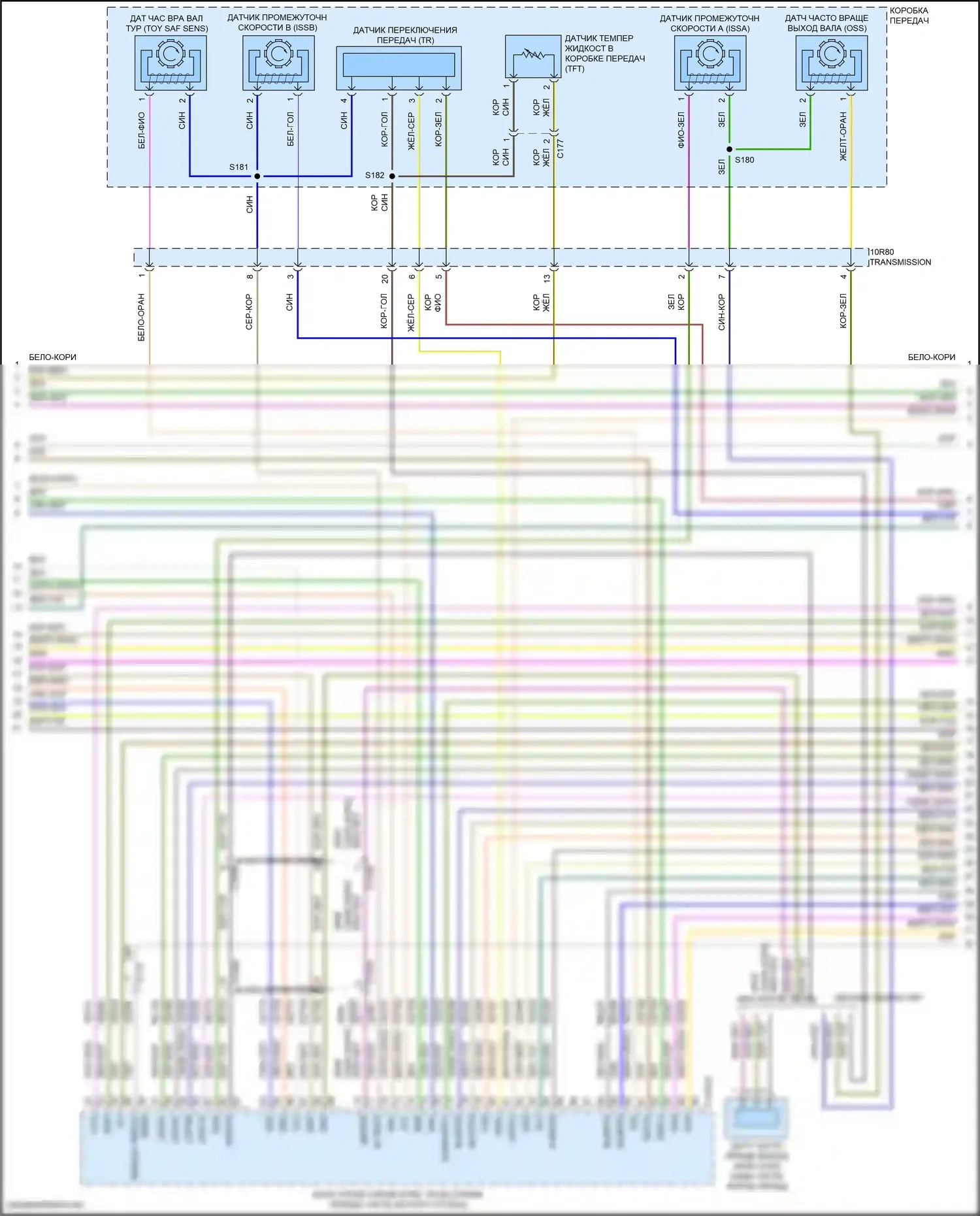 Mustang Ford VI рестайлинг (2017-2023): Электросхема двигателя 2.3л турбо (5 из 8) 