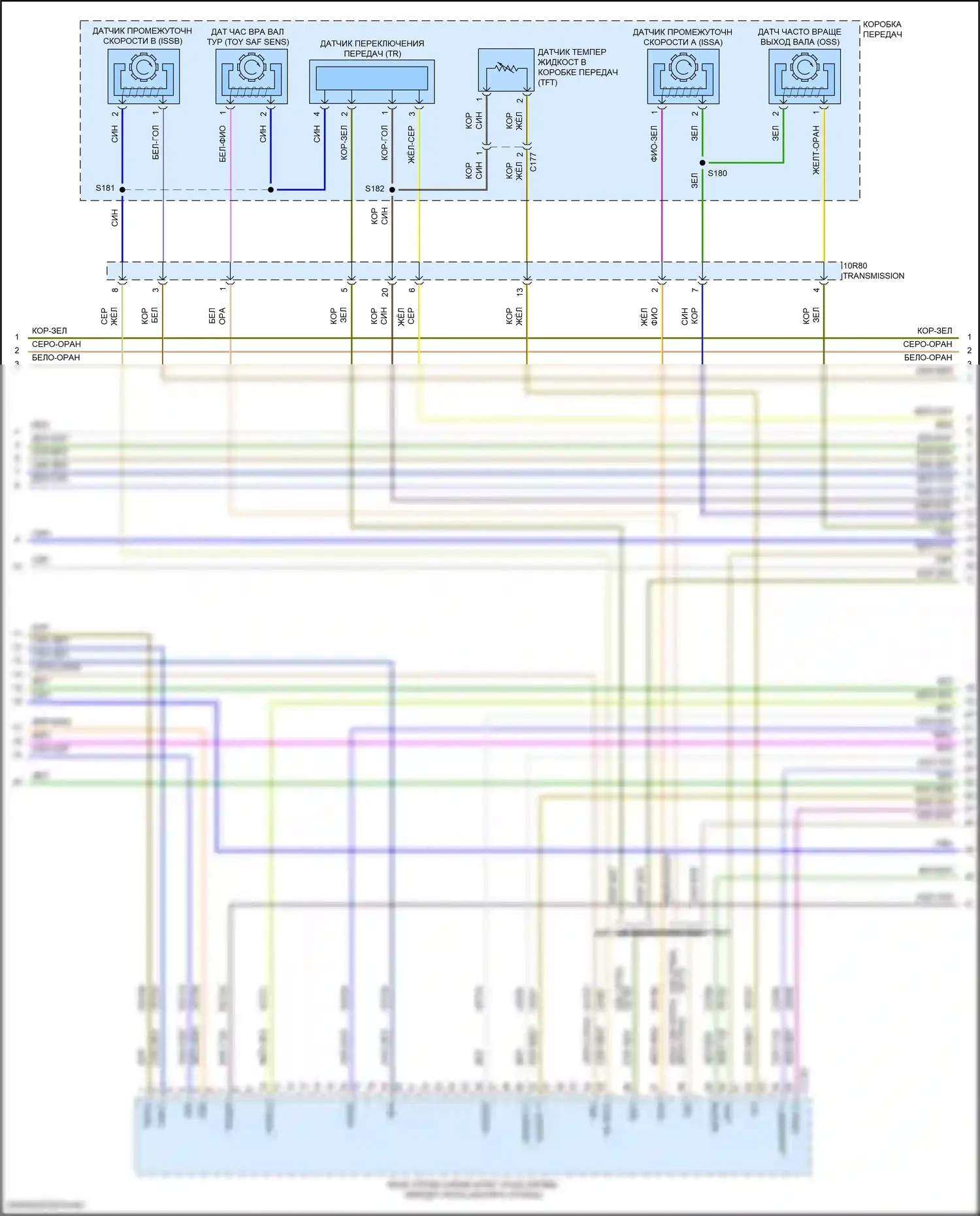 Mustang Ford VI рестайлинг (2017-2023): Электросхема двигателя 5.0l (5 из 11) 