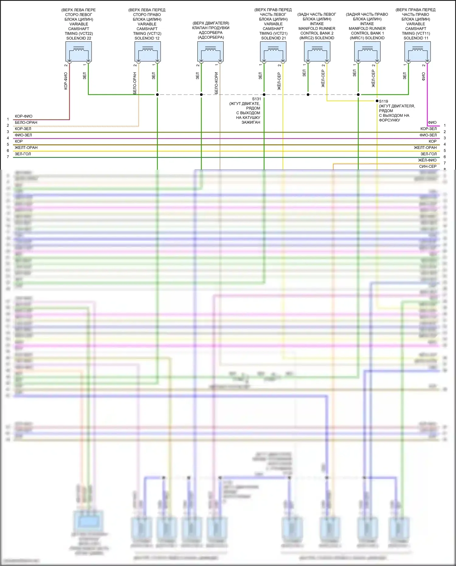Mustang Ford VI рестайлинг (2017-2023): Электросхема двигателя 5.0l (9 из 11) 