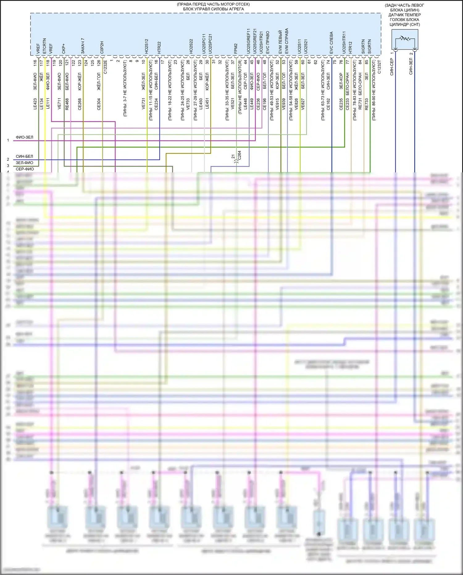 Mustang Ford VI рестайлинг (2017-2023): Электросхема двигателя 5.2l с наддувом (5 из 7) 