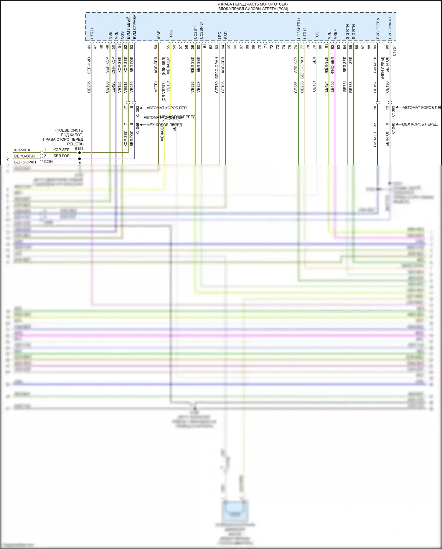Mustang Ford VII (2022-2024): Электросхема двигателя 5.0l (6 из 11) 