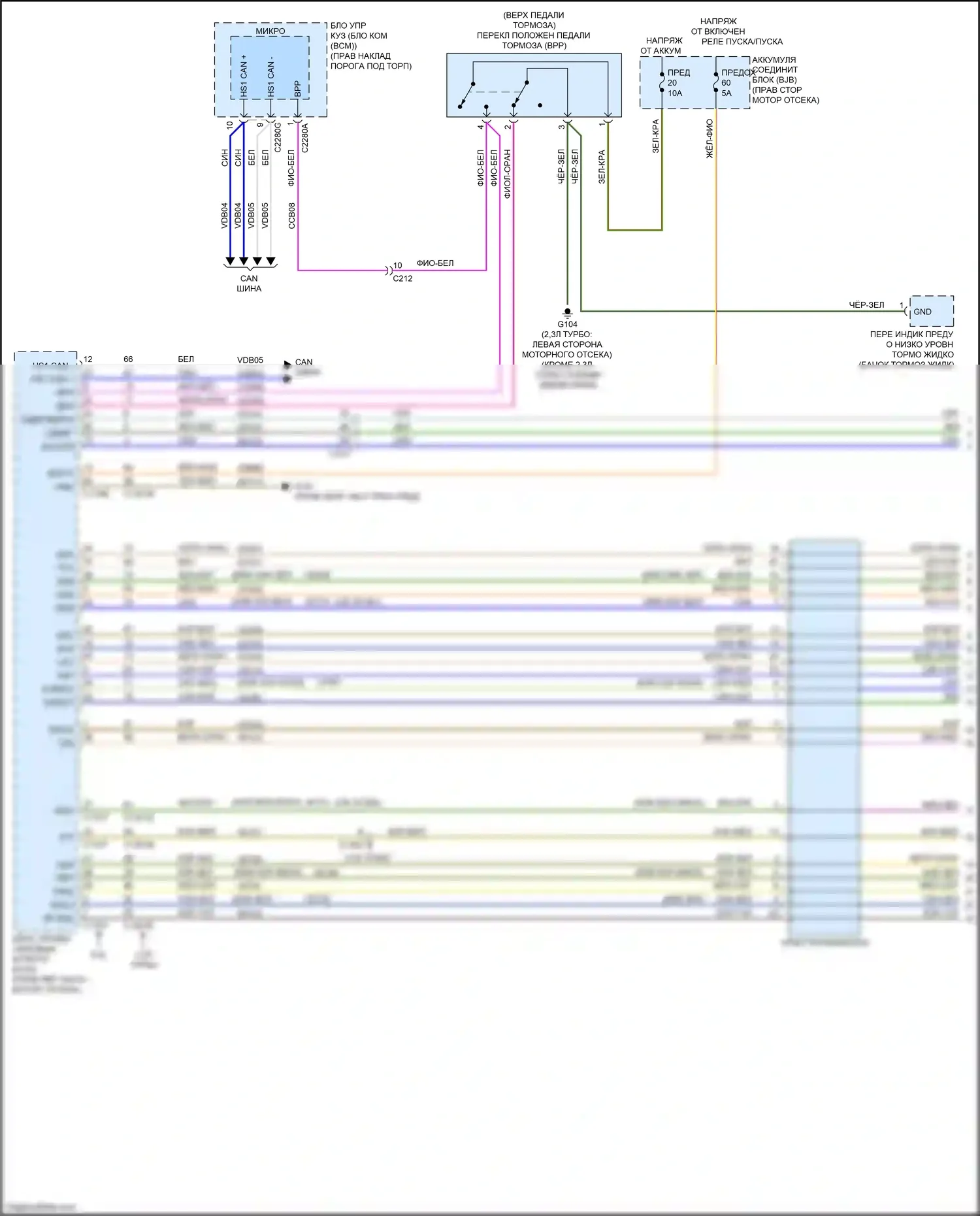 Mustang Ford VII (2022-2024): Электросхема коробки передач (1 из 3) 