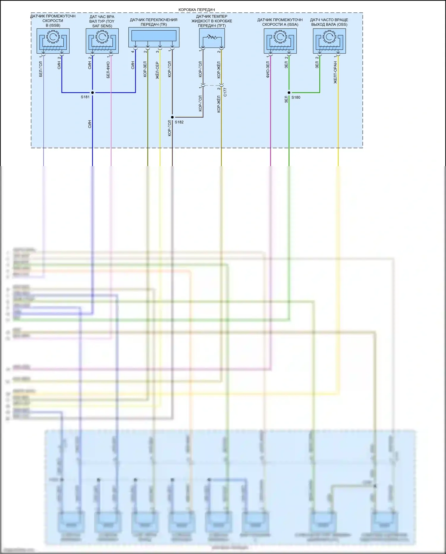 Mustang Ford VII (2022-2024): Электросхема коробки передач (3 из 3) 