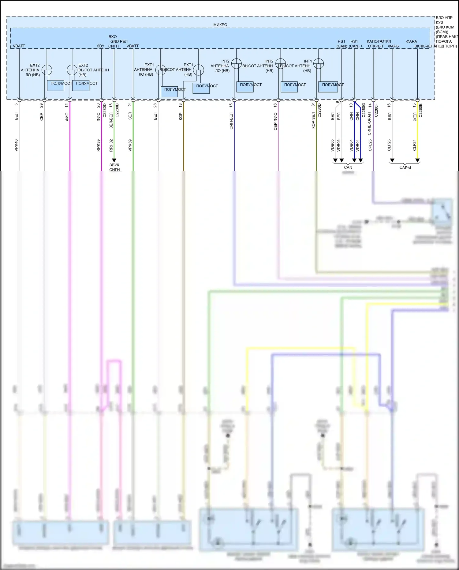 Mustang Ford VII (2022-2024): Сигнализации электросхема, без памяти (1 из 4) 