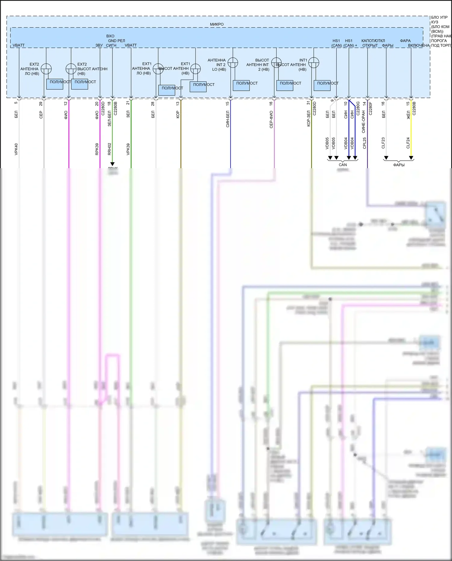 Mustang Ford VII (2022-2024): Сигнализации электросхема, с памятью (1 из 4) 