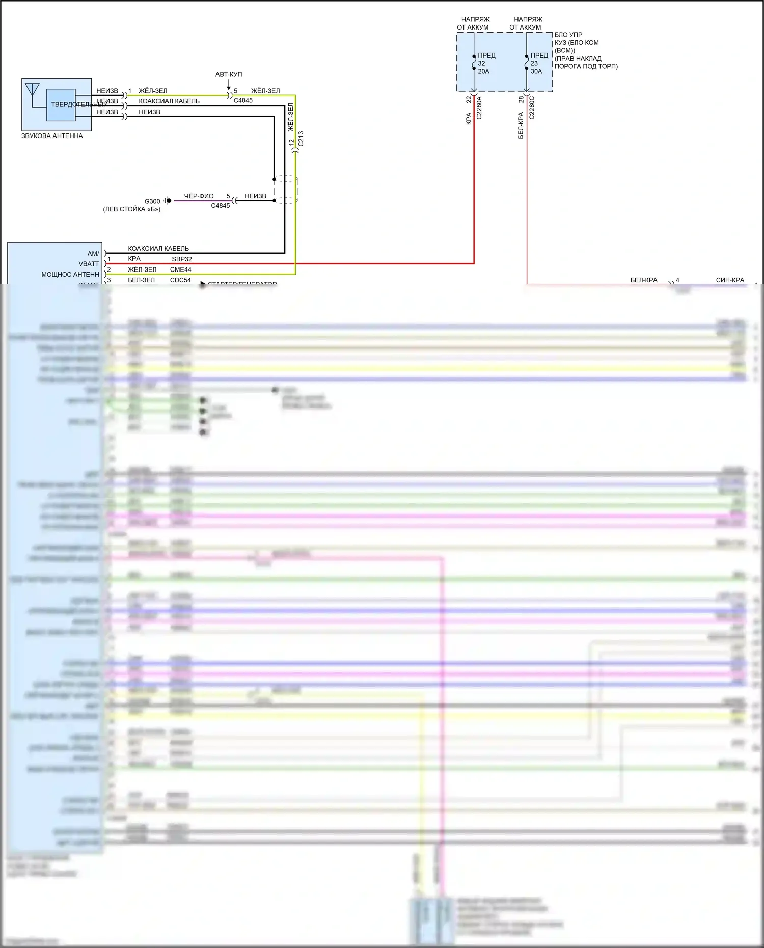 Mustang Ford VII (2022-2024): Электросхема навигации, 9 динамиков (1 из 5) 