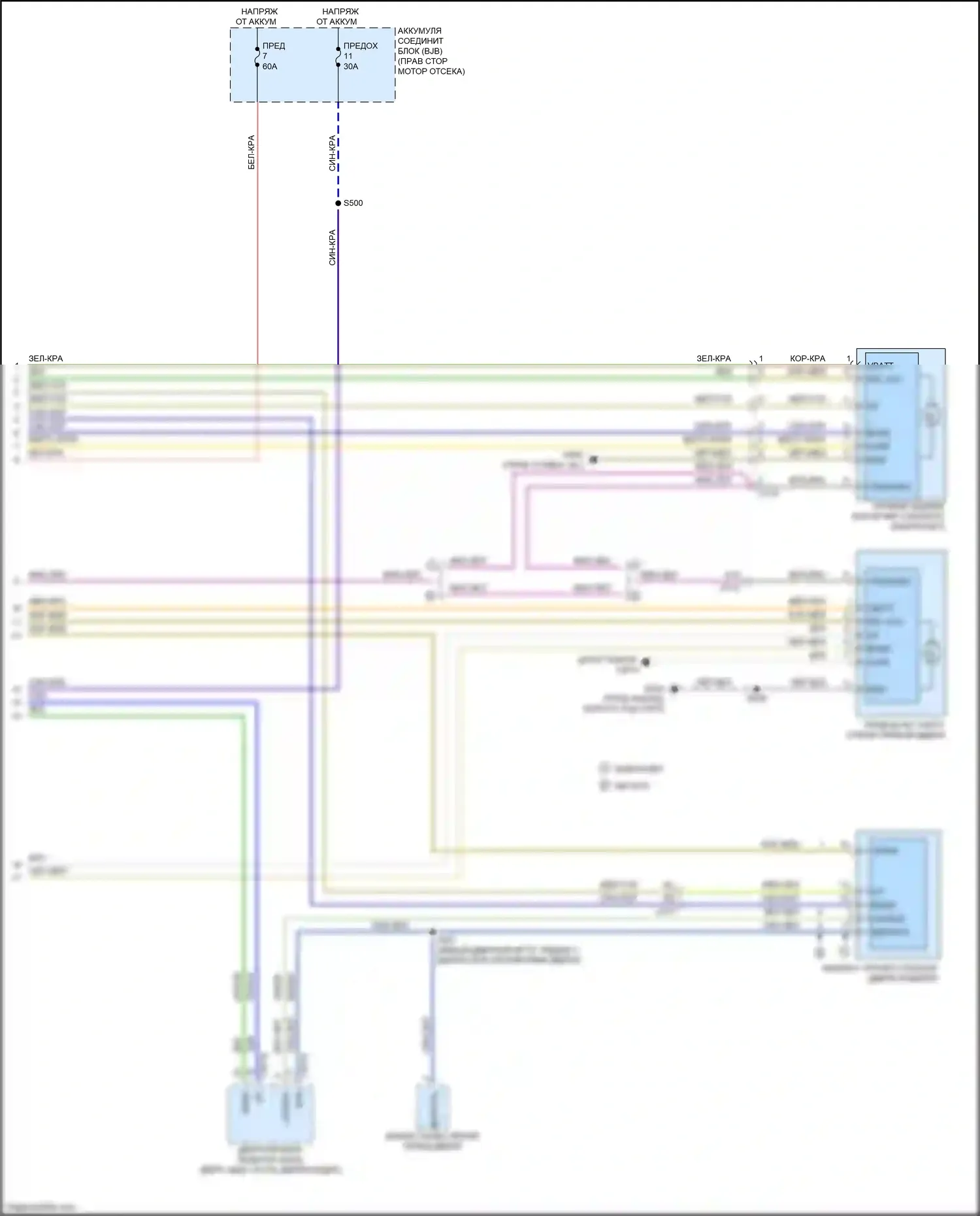 Mustang Ford VII (2022-2024): Электросхема стеклоподъемников, с памятью (2 из 2) 