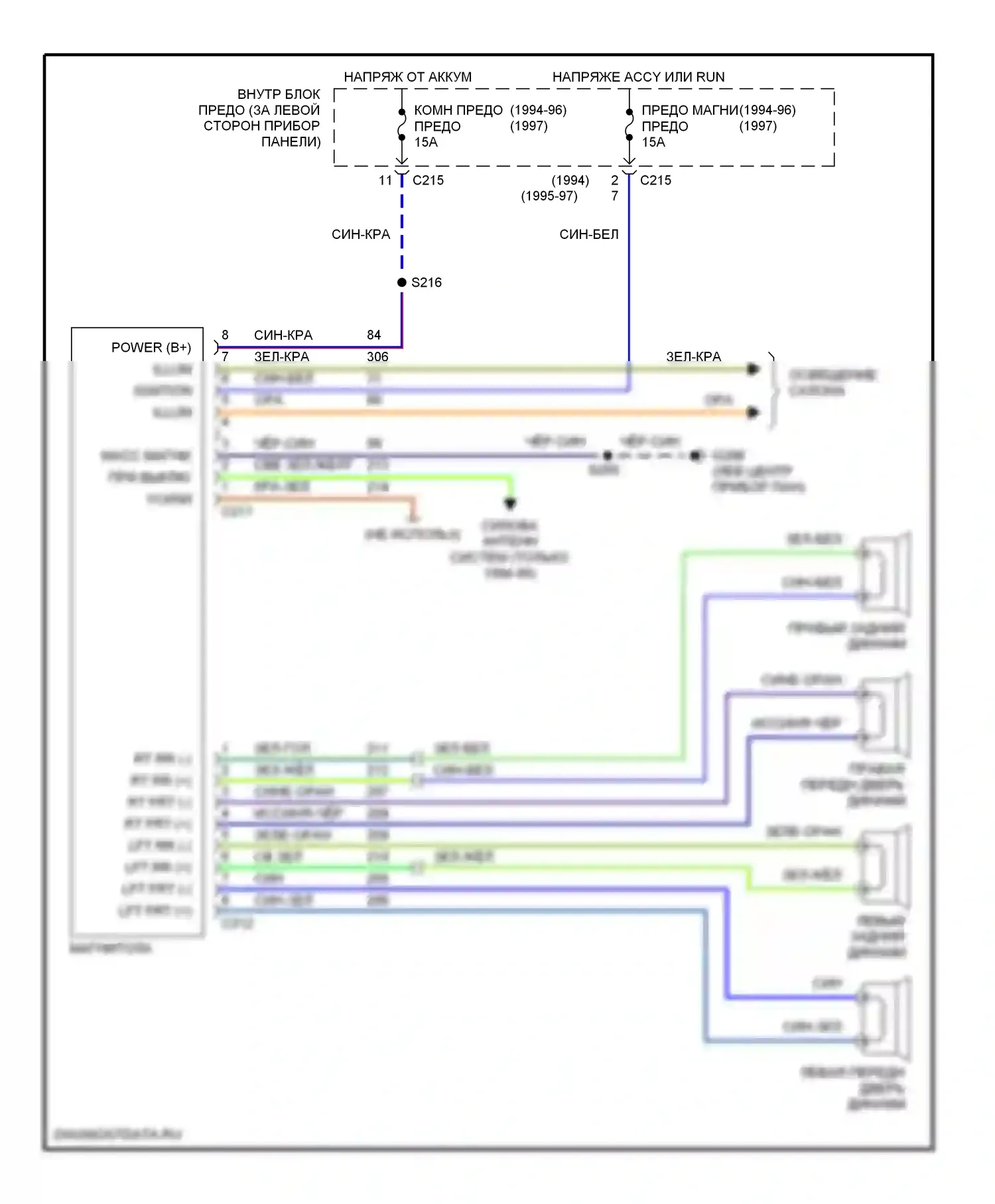 Probe Ford II (1992-1997): Базовая магнитола 