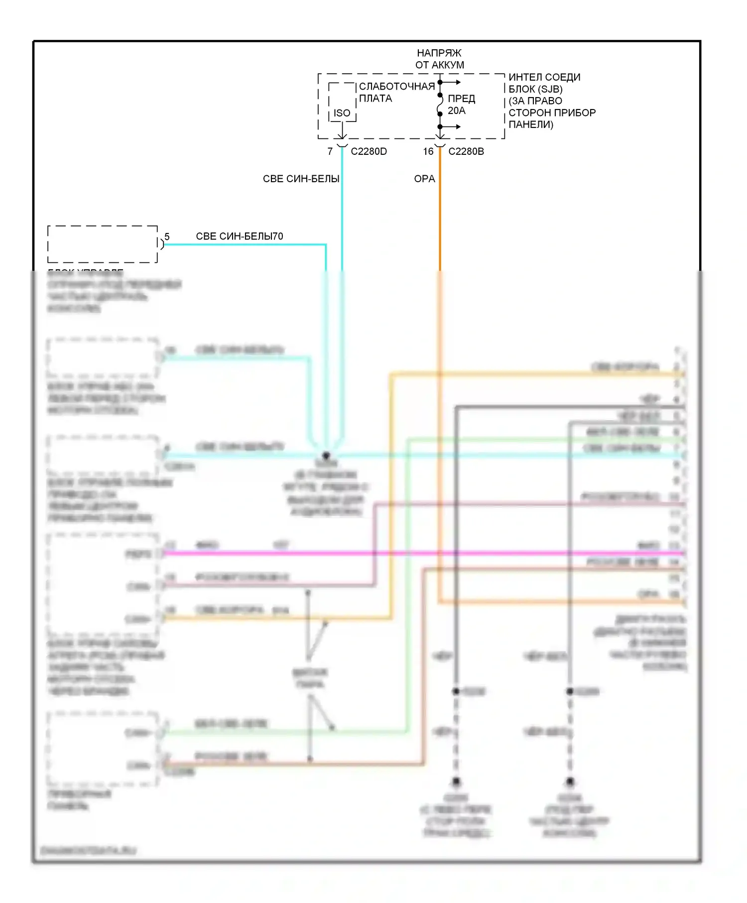 Ranger Ford I (1998-2006): Can шина электросхема 