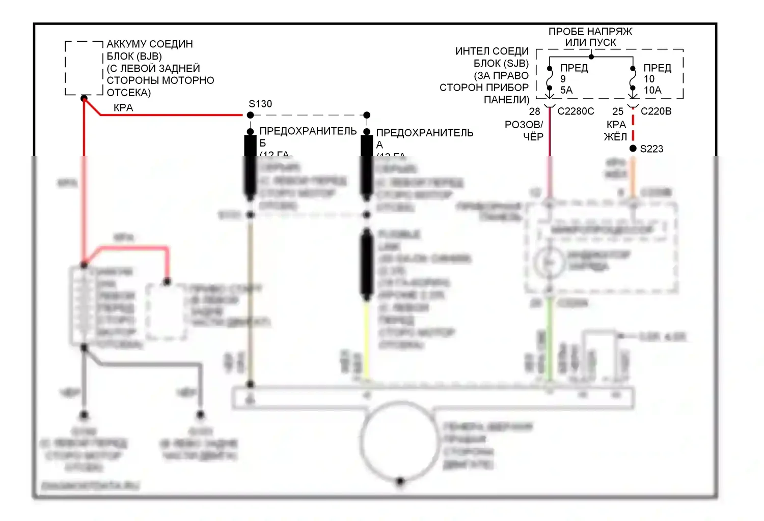 Ranger Ford I (1998-2006): Электросхема генератора 