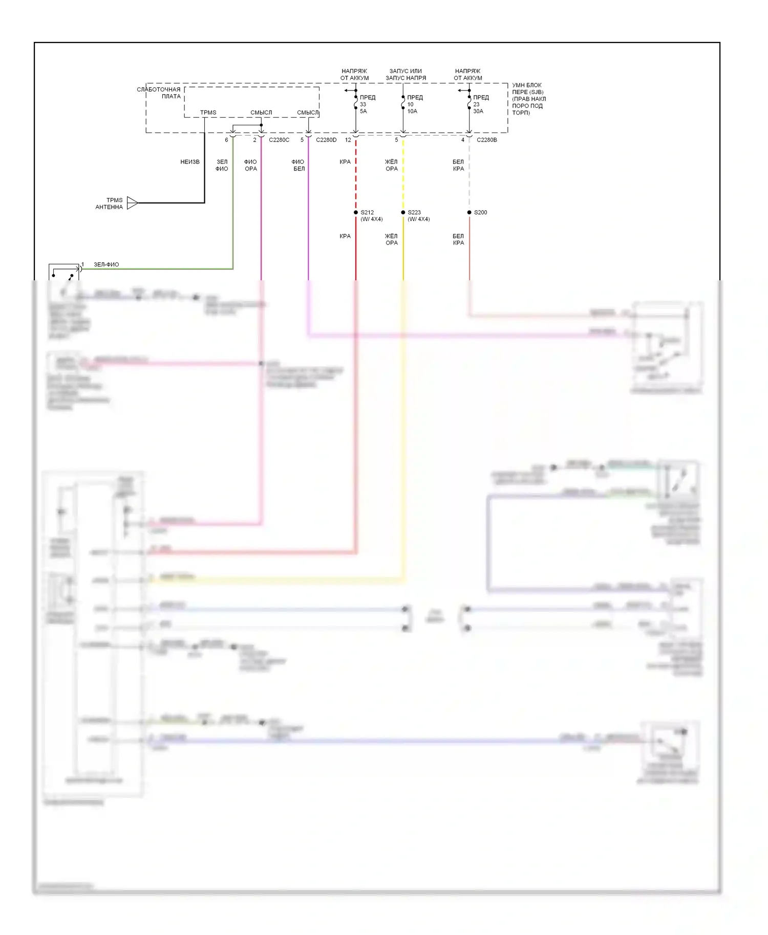 Ranger Ford II (2006-2009): Электросхема помощников водителя 