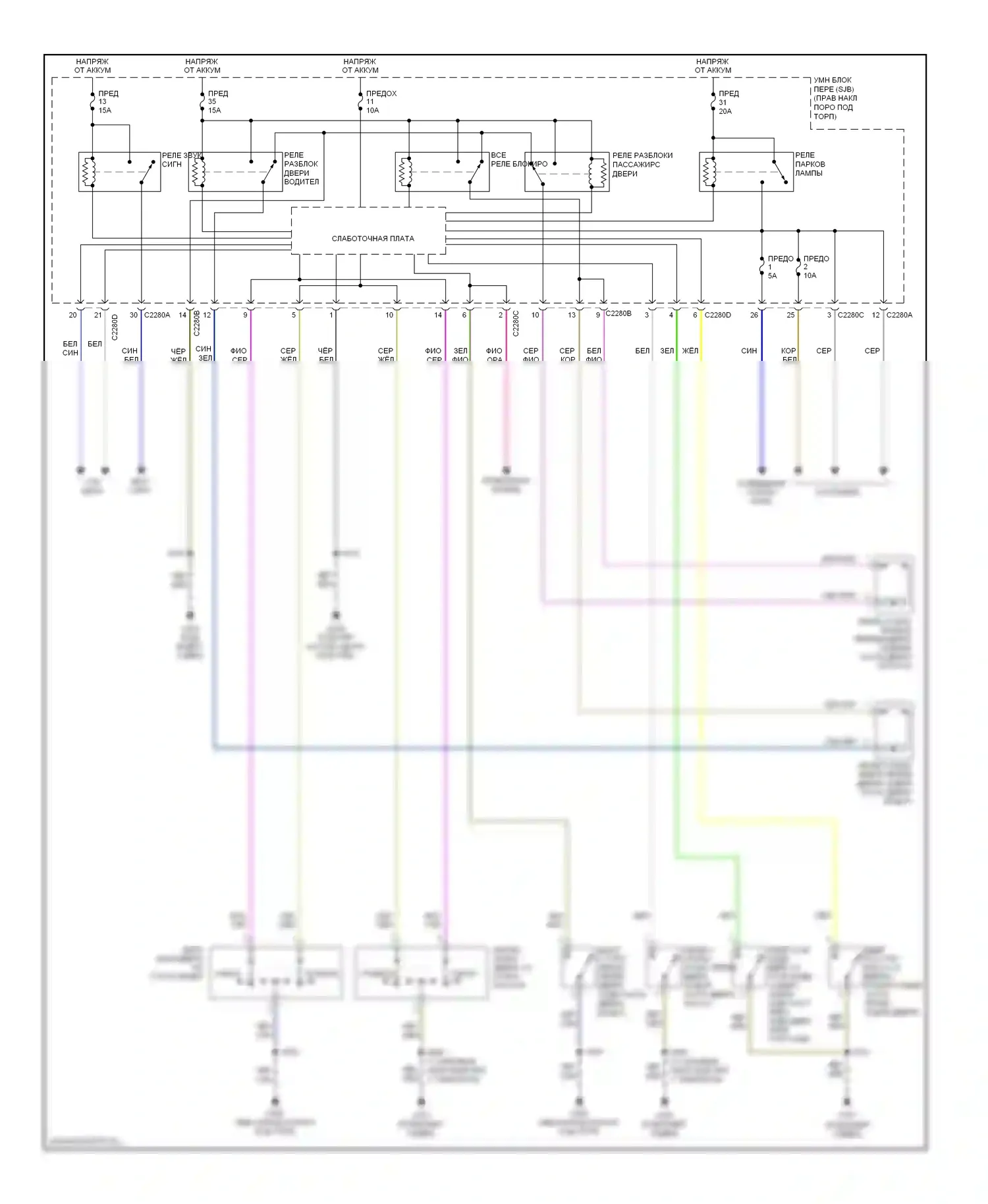 Ranger Ford II (2006-2009): Электросхема защиты от взлома 