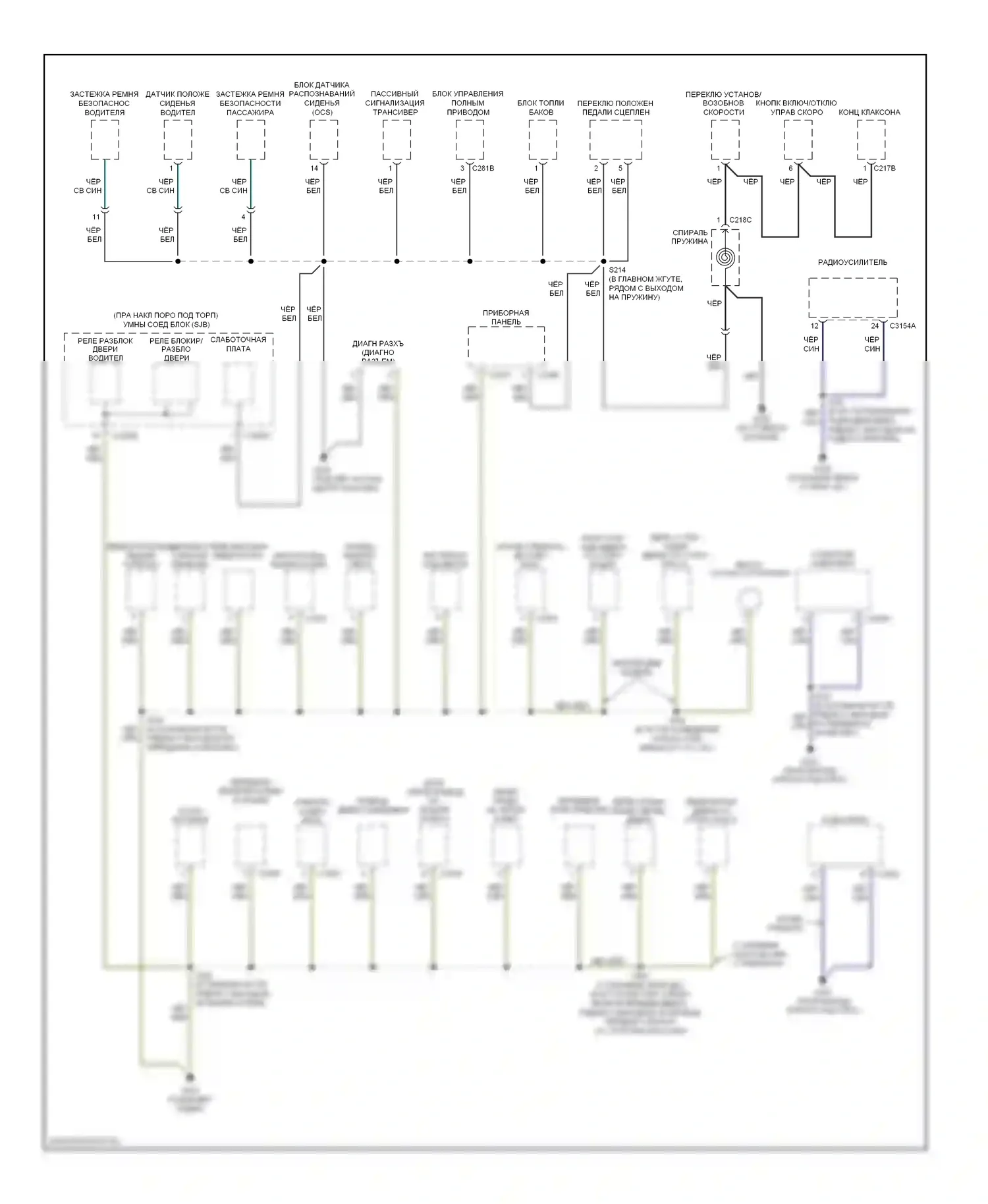 Ranger Ford II (2006-2009): Электросхема разводки массы (2 из 2) 