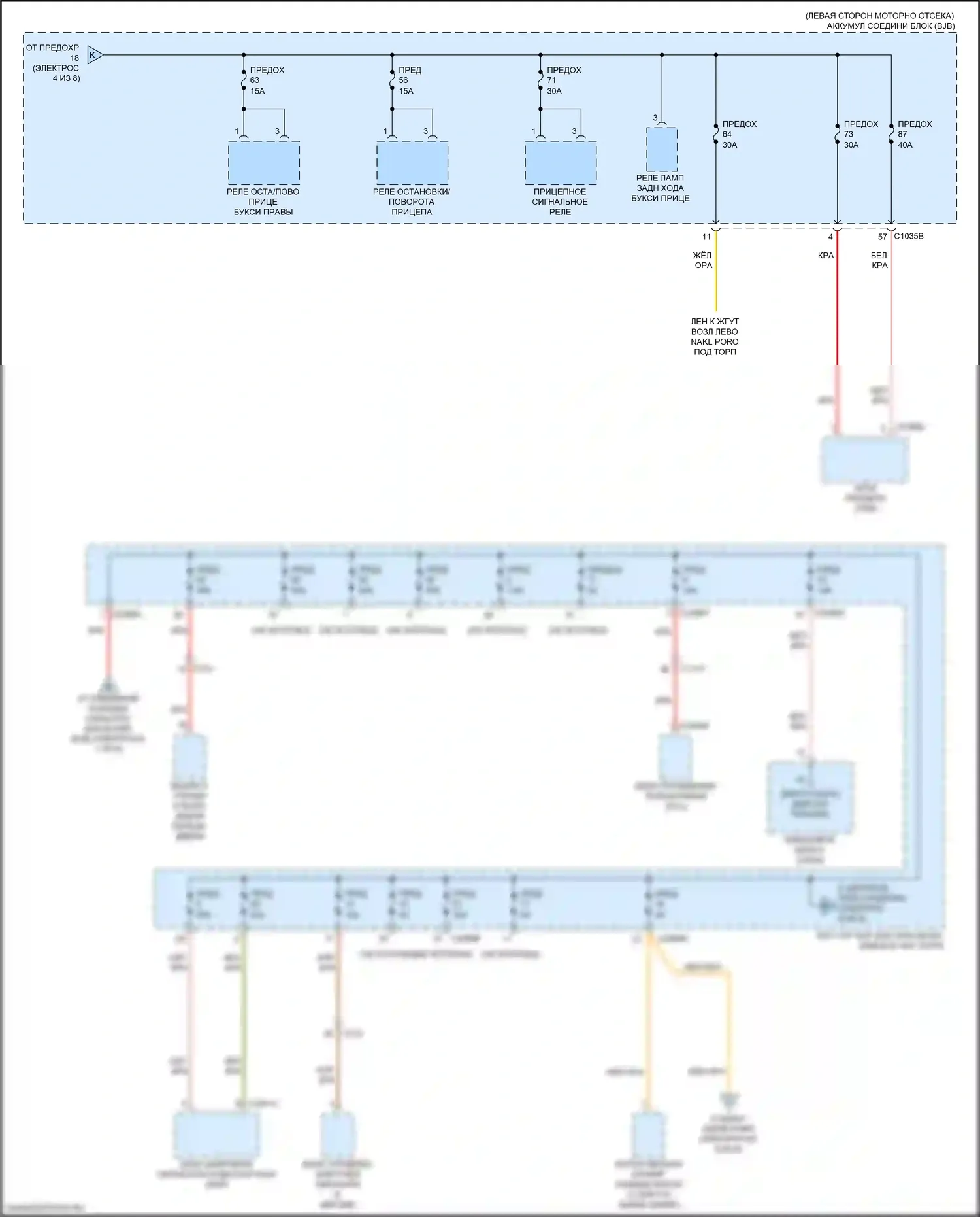 Ranger Ford T6.2 (2022-2024): Электросхема блока предохранителей реле (5 из 8) 