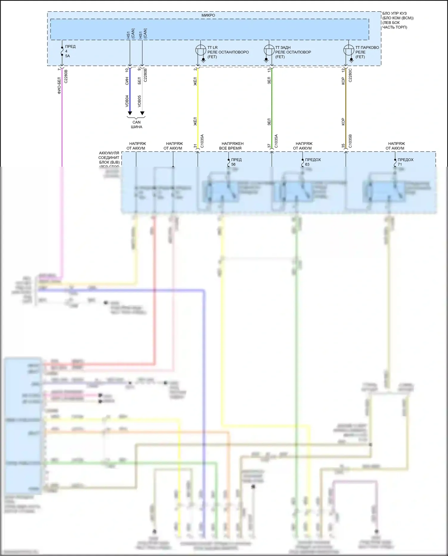 Ranger Ford T6.2 (2022-2024): Электросхема буксировки прицепа 