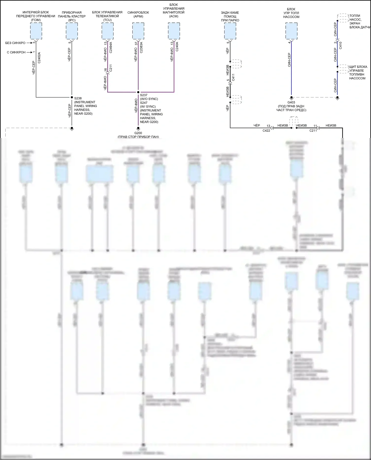 Ranger Ford T6.2 (2022-2024): Электросхема точек подключения масс (5 из 5) 