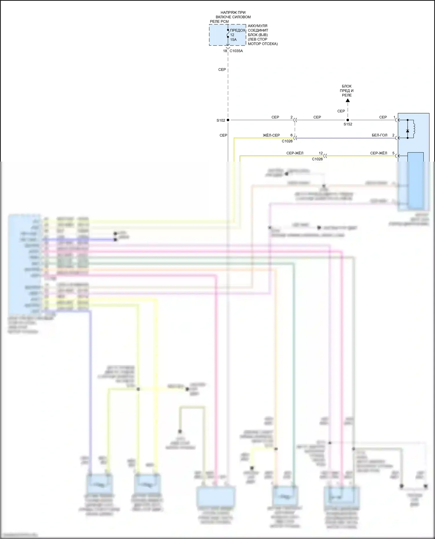 Ranger Ford T6.2 (2022-2024): Электросхема вентилятора охлаждения 