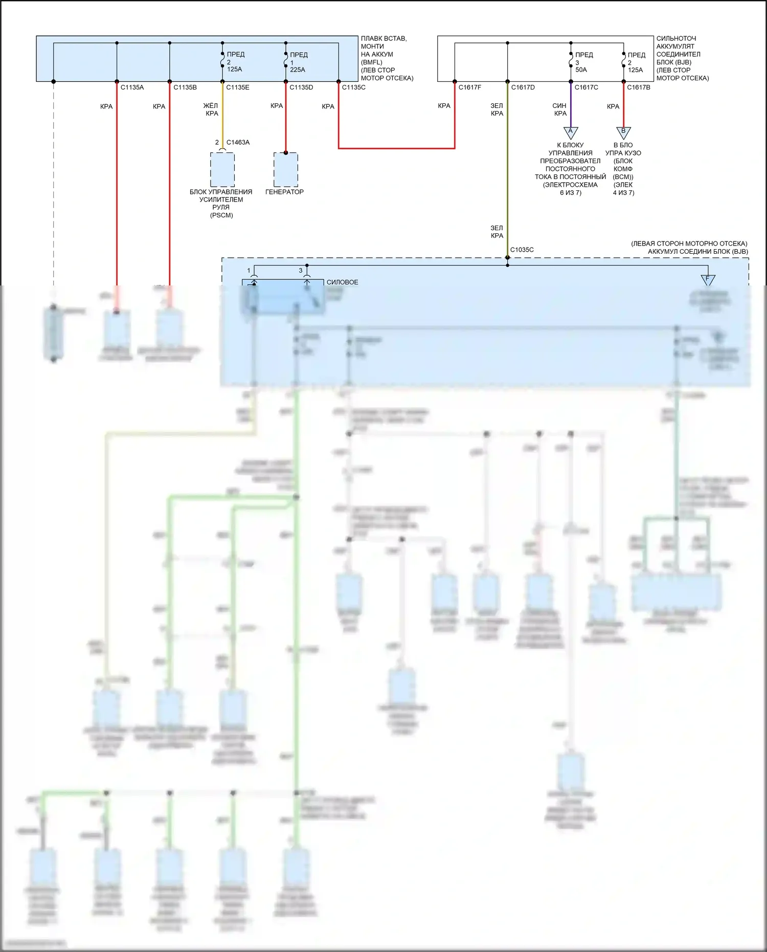 Ranger Ford T6 рестайлинг 2 (2019-2022): Электросхема блока предохранителей реле (1 из 7) 