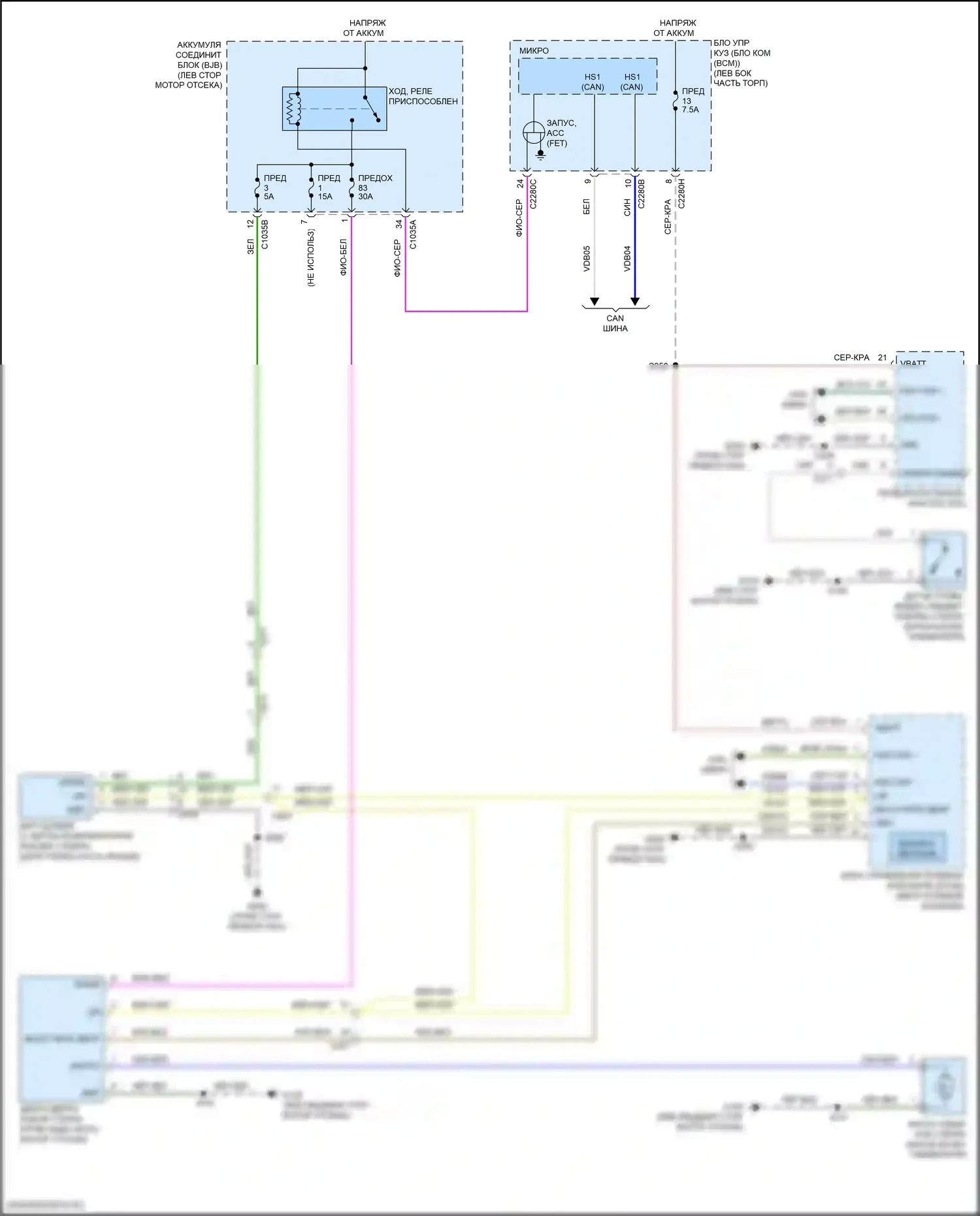 Ranger Ford T6 рестайлинг 2 (2019-2022): Дворники и омыватели электросхема 