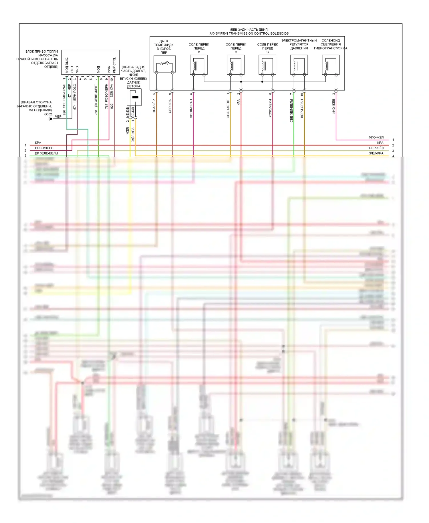 Taurus Ford IV рестайлинг (2004-2006): Электросхема двигателя 3.0l 24-valve (3 из 4) 