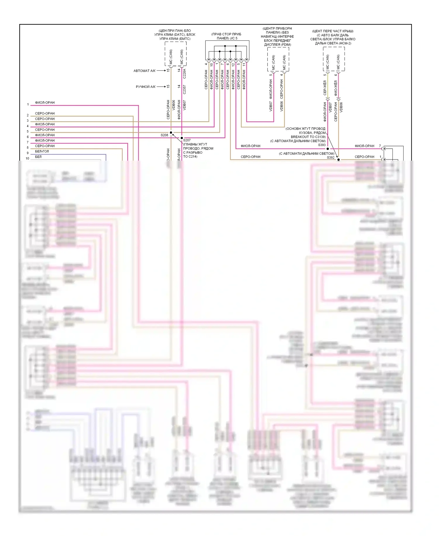 Taurus Ford VI (2009-2012): Can шина электросхема (2 из 2) 