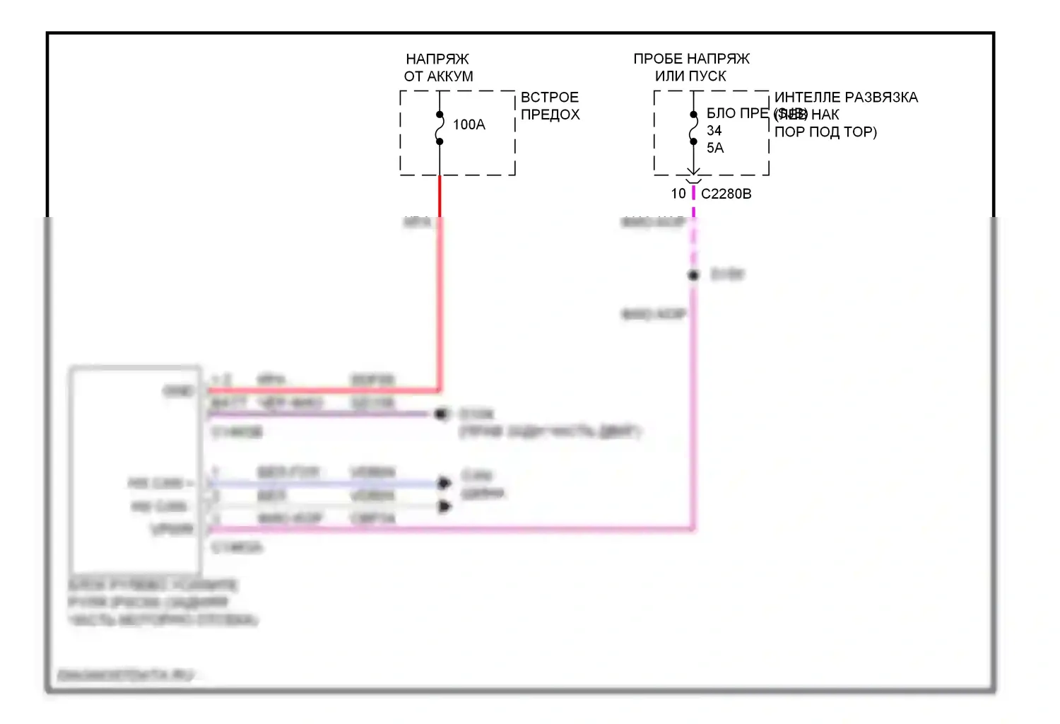 Taurus Ford VI (2009-2012): Электросхема электроусилителя руля 