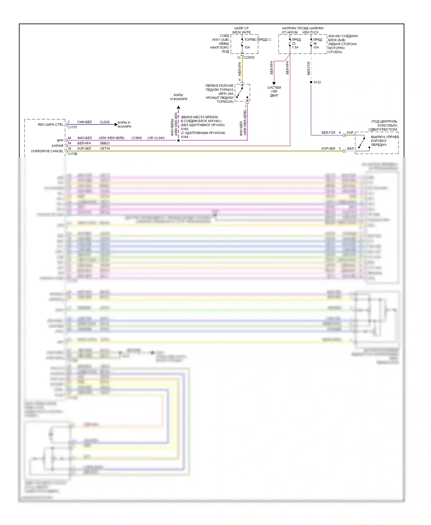 Taurus Ford VI (2009-2012): 3.5l, электросхема автоматической коробки передач 