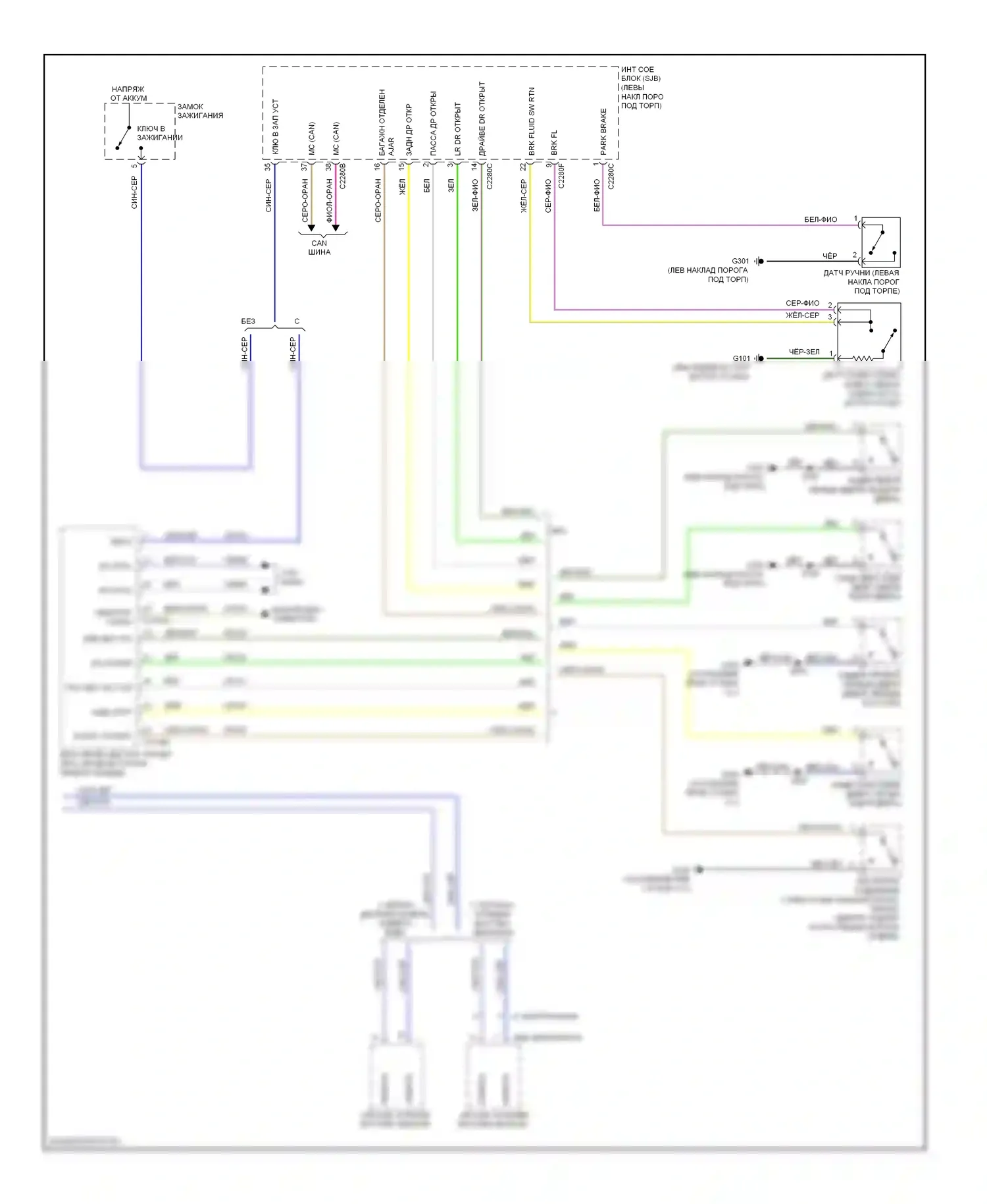 Taurus Ford VI (2009-2012): Электросхема приборной панели (2 из 2) 