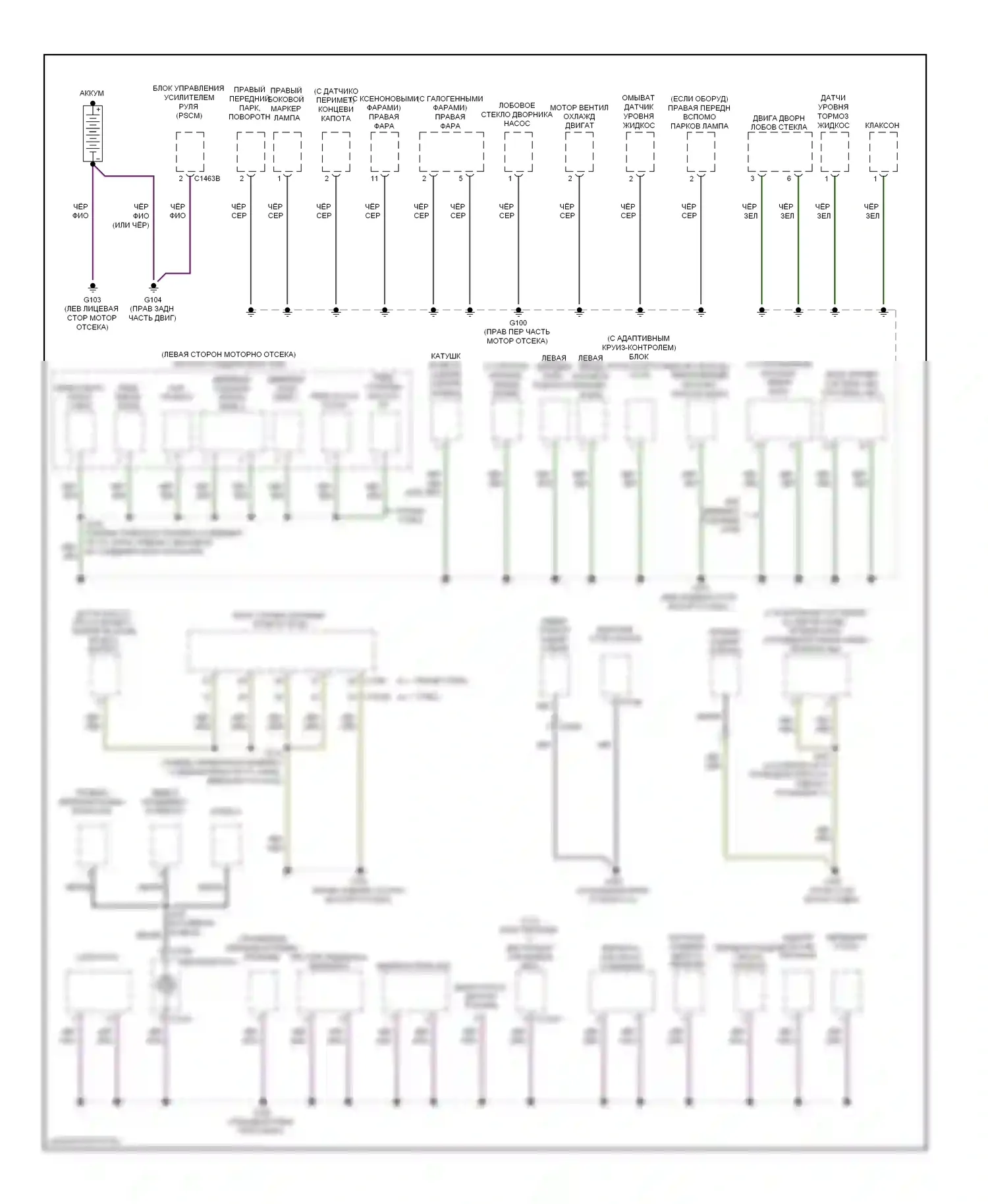 Taurus Ford VI (2009-2012): Электросхема точек подключения масс (1 из 3) 