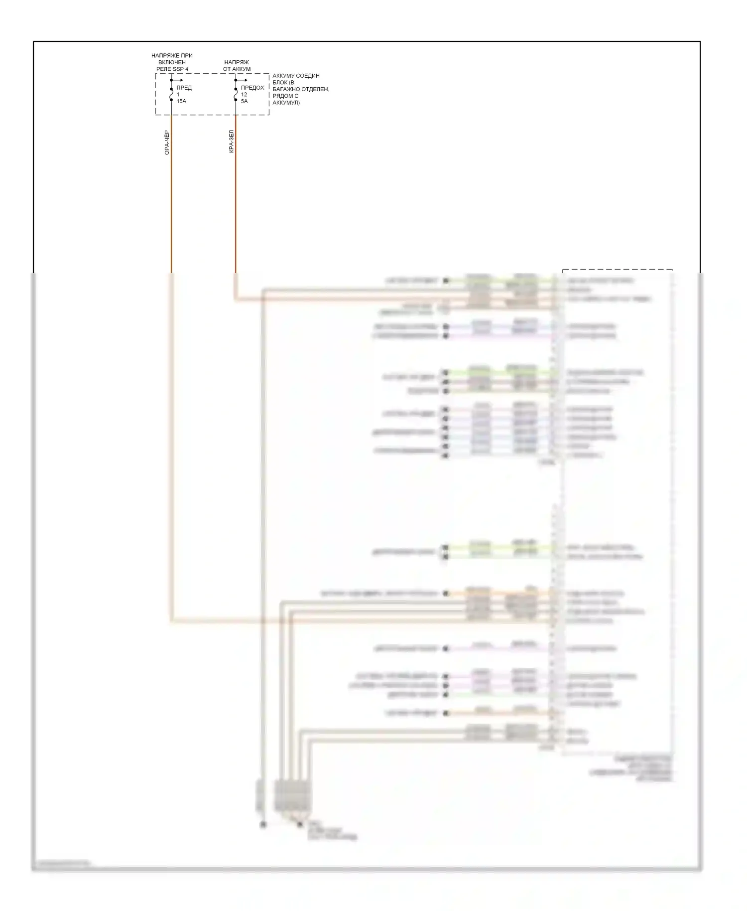 Thunderbird Ford XI (2000-2005): Электросхема блоков управления кузовом (4 из 4) 