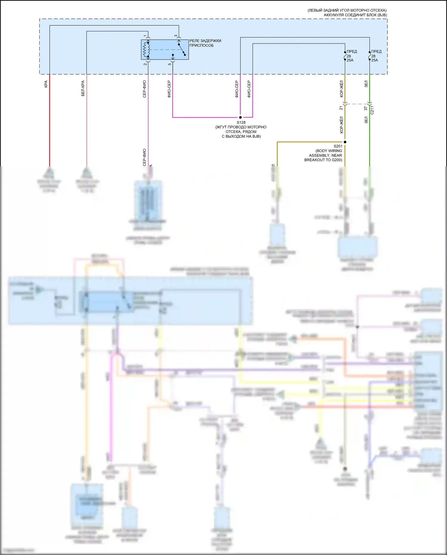 Tourneo Connect Ford II (2013-2018): Электросхема блока предохранителей реле (8 из 8) 